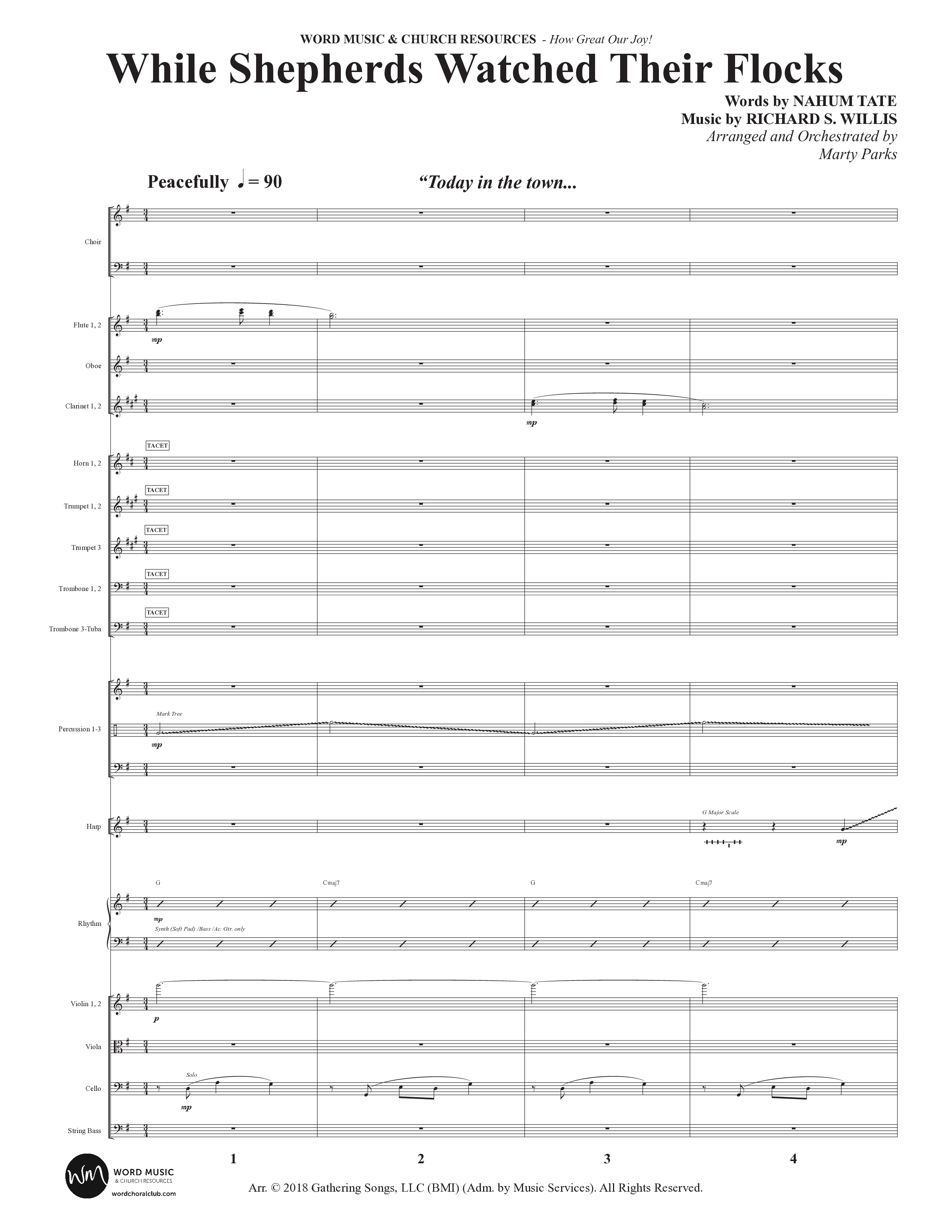 How Great Our Joy (10 Song Choral Collection) Song 3 (Orchestration) (Word Music Choral / Arr. Marty Parks)