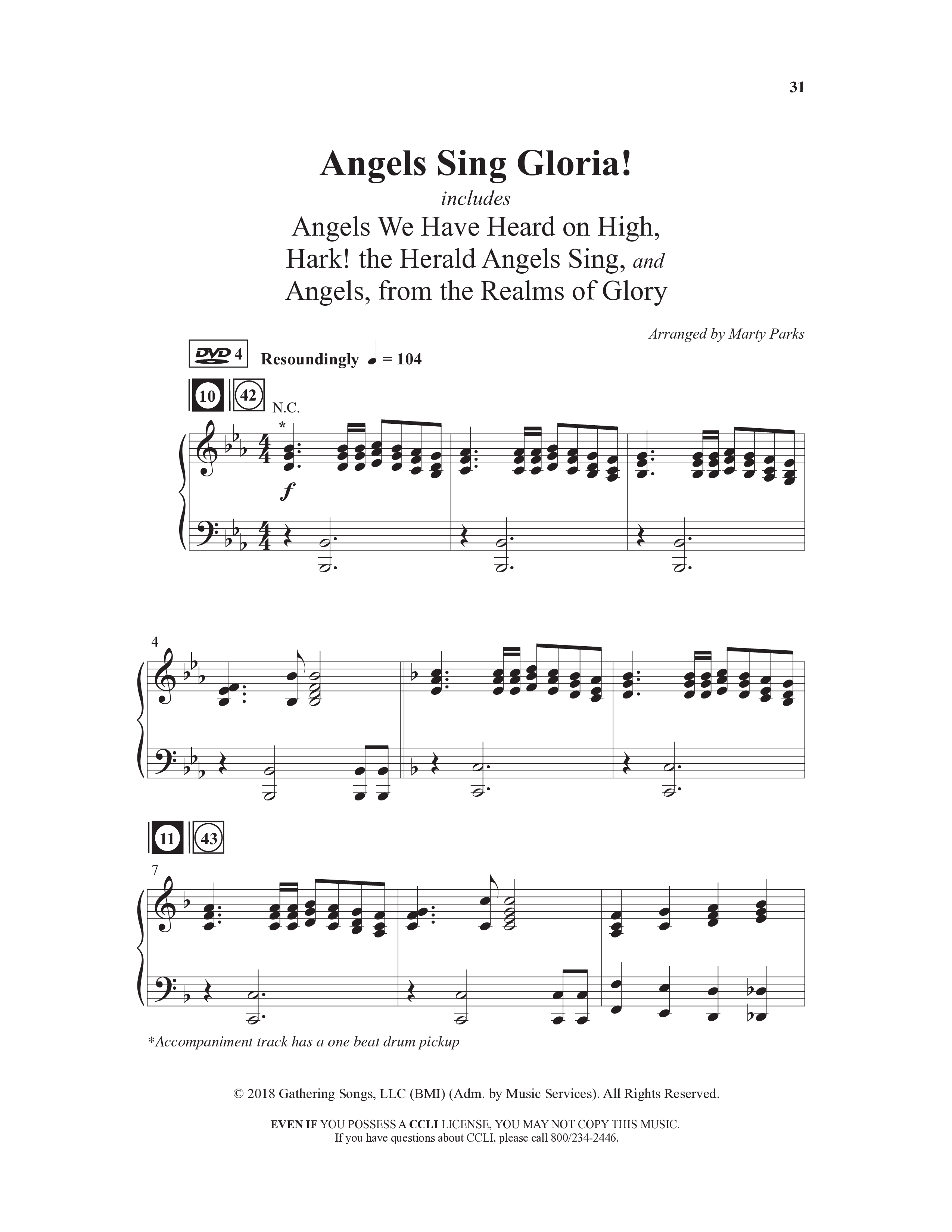 How Great Our Joy (10 Song Choral Collection) Song 4 (Piano SATB) (Word Music Choral / Arr. Marty Parks)