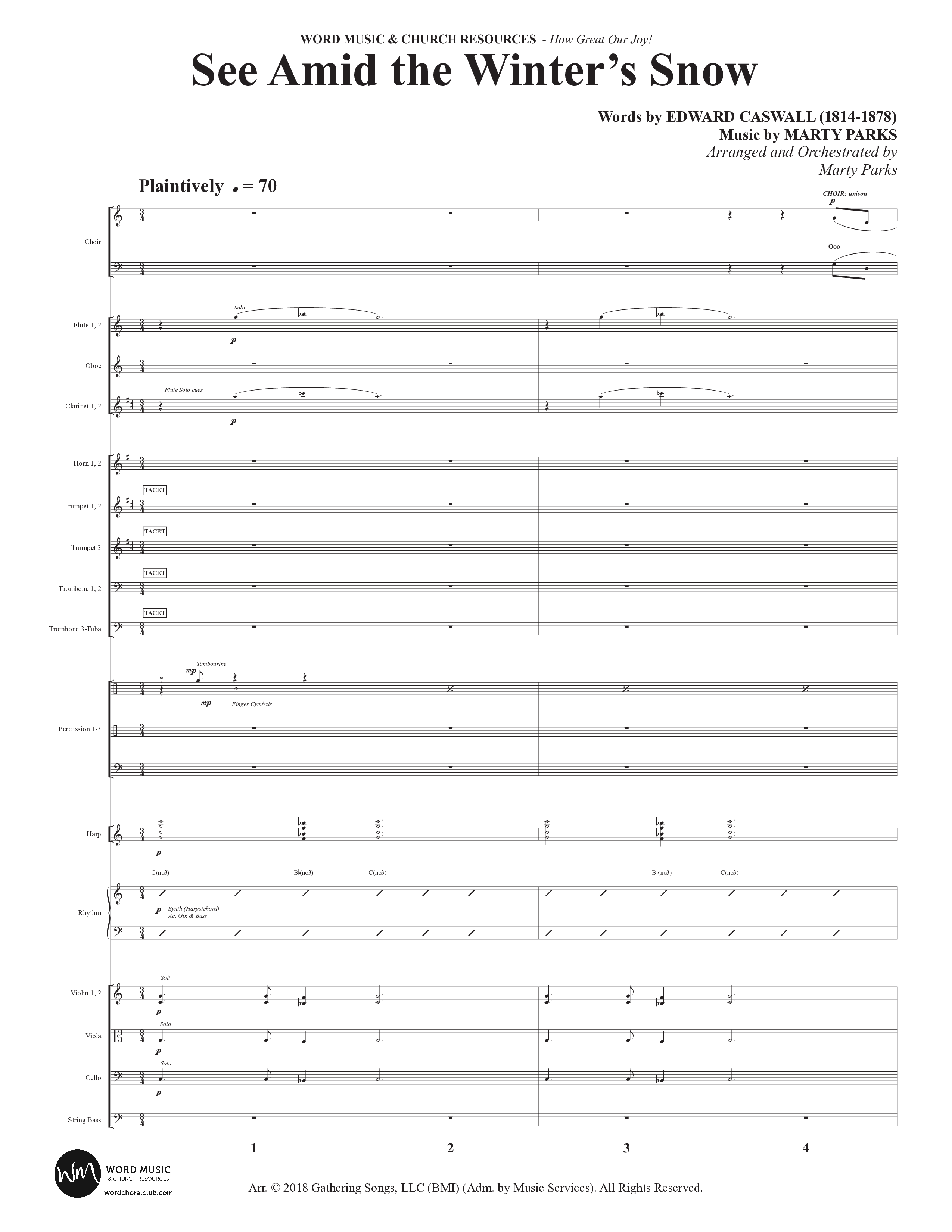 How Great Our Joy (10 Song Choral Collection) Song 6 (Orchestration) (Word Music Choral / Arr. Marty Parks)