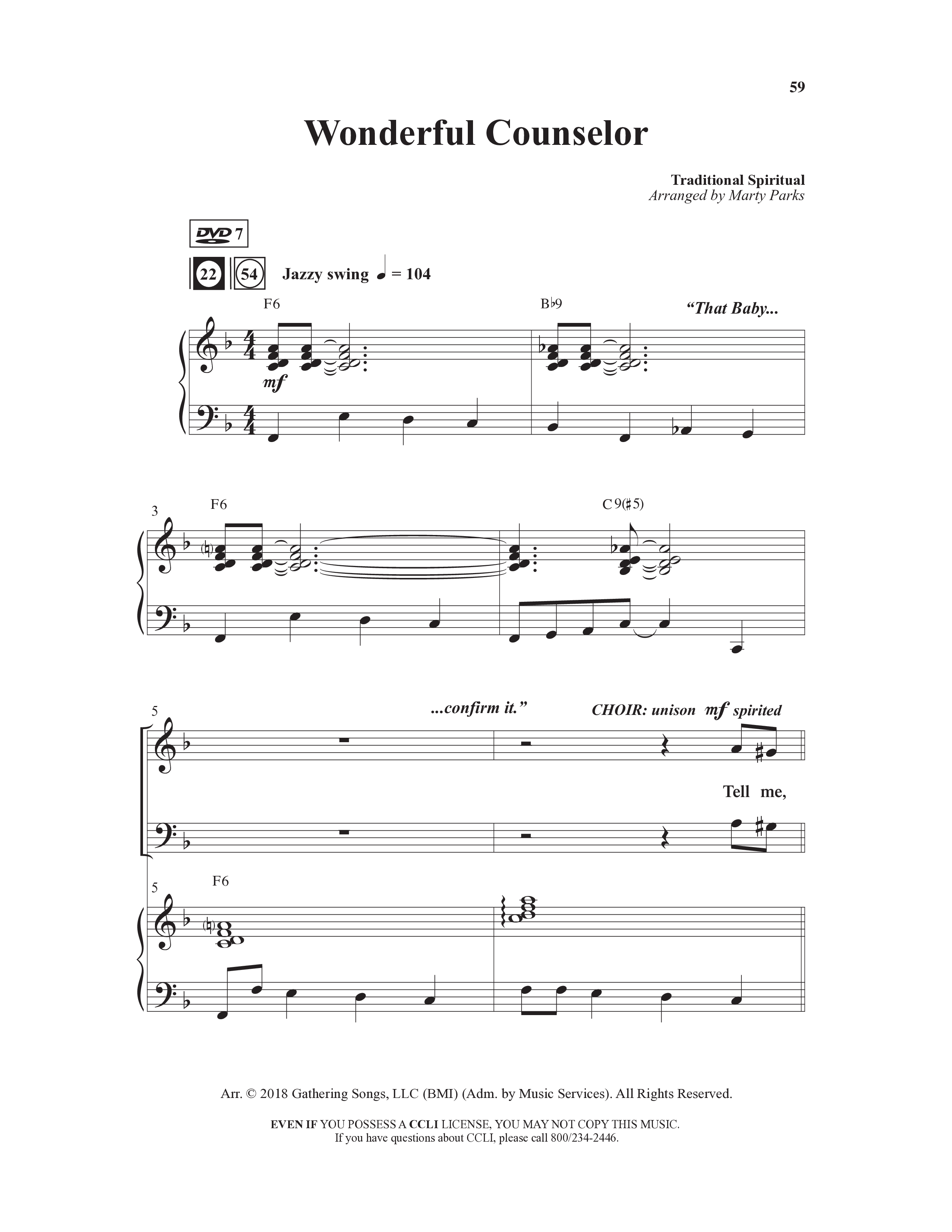 How Great Our Joy (10 Song Choral Collection) Song 7 (Piano SATB) (Word Music Choral / Arr. Marty Parks)