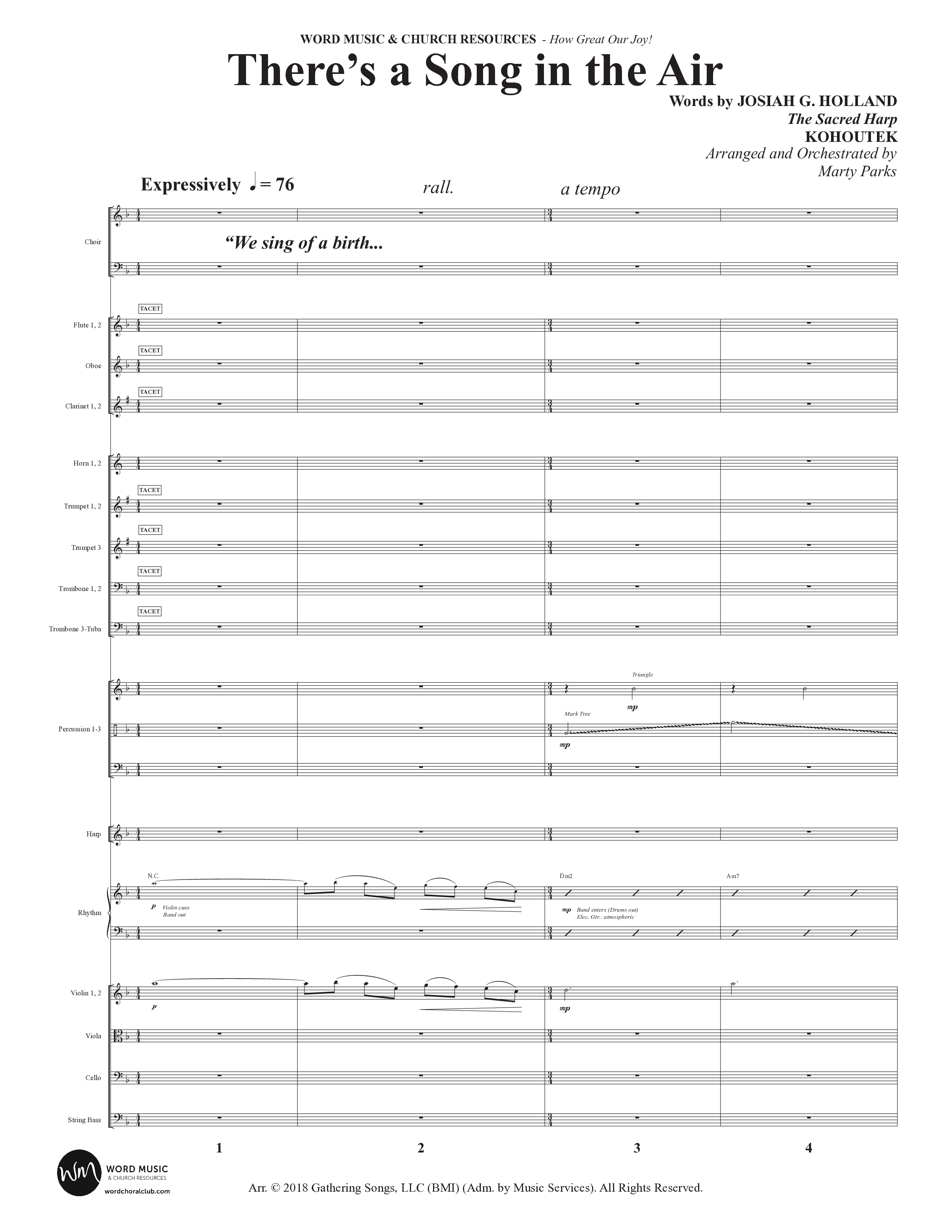 How Great Our Joy (10 Song Choral Collection) Song 8 (Orchestration) (Word Music Choral / Arr. Marty Parks)