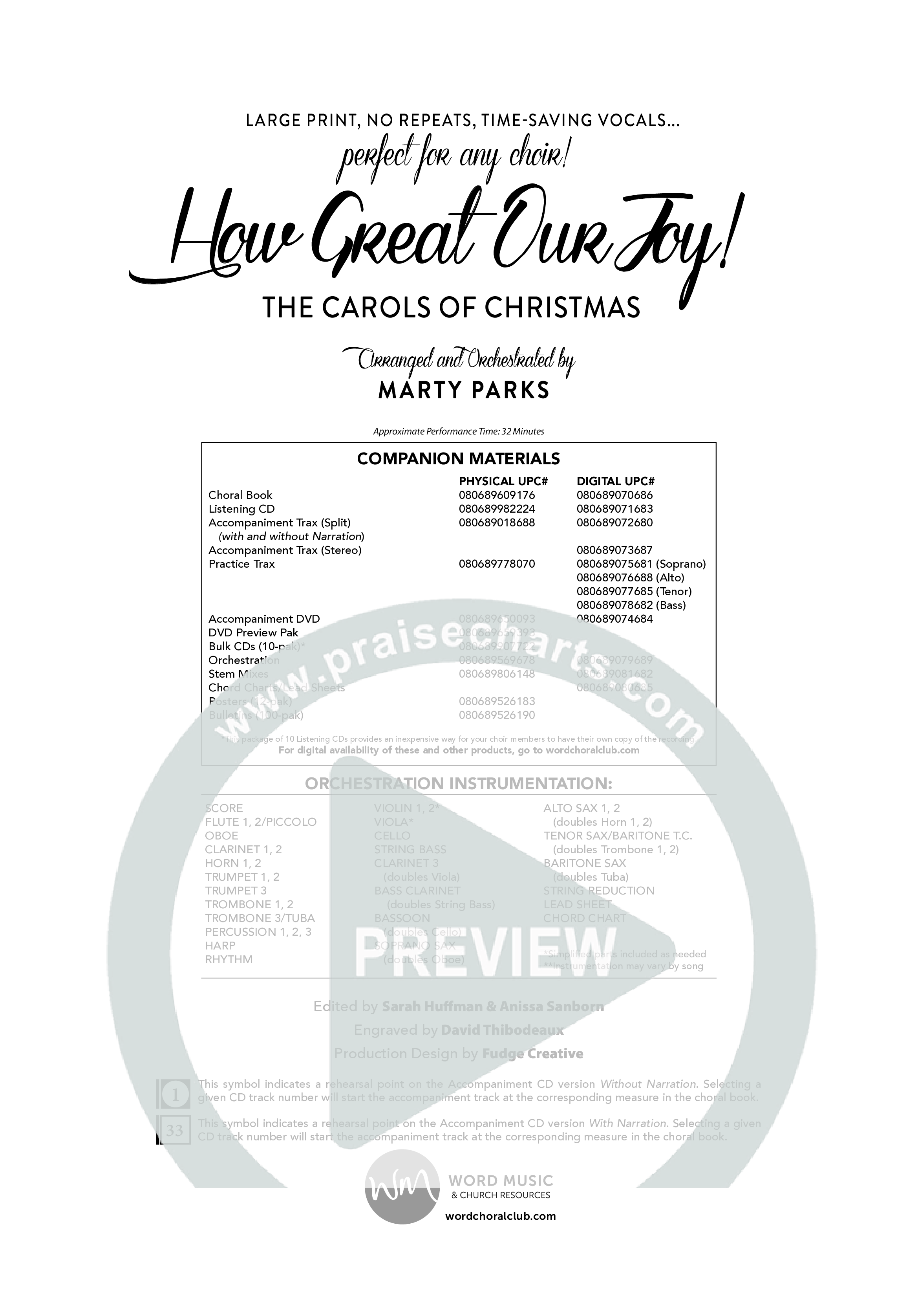How Great Our Joy (10 Song Choral Collection) Choral Book (Word Music Choral / Arr. Marty Parks)