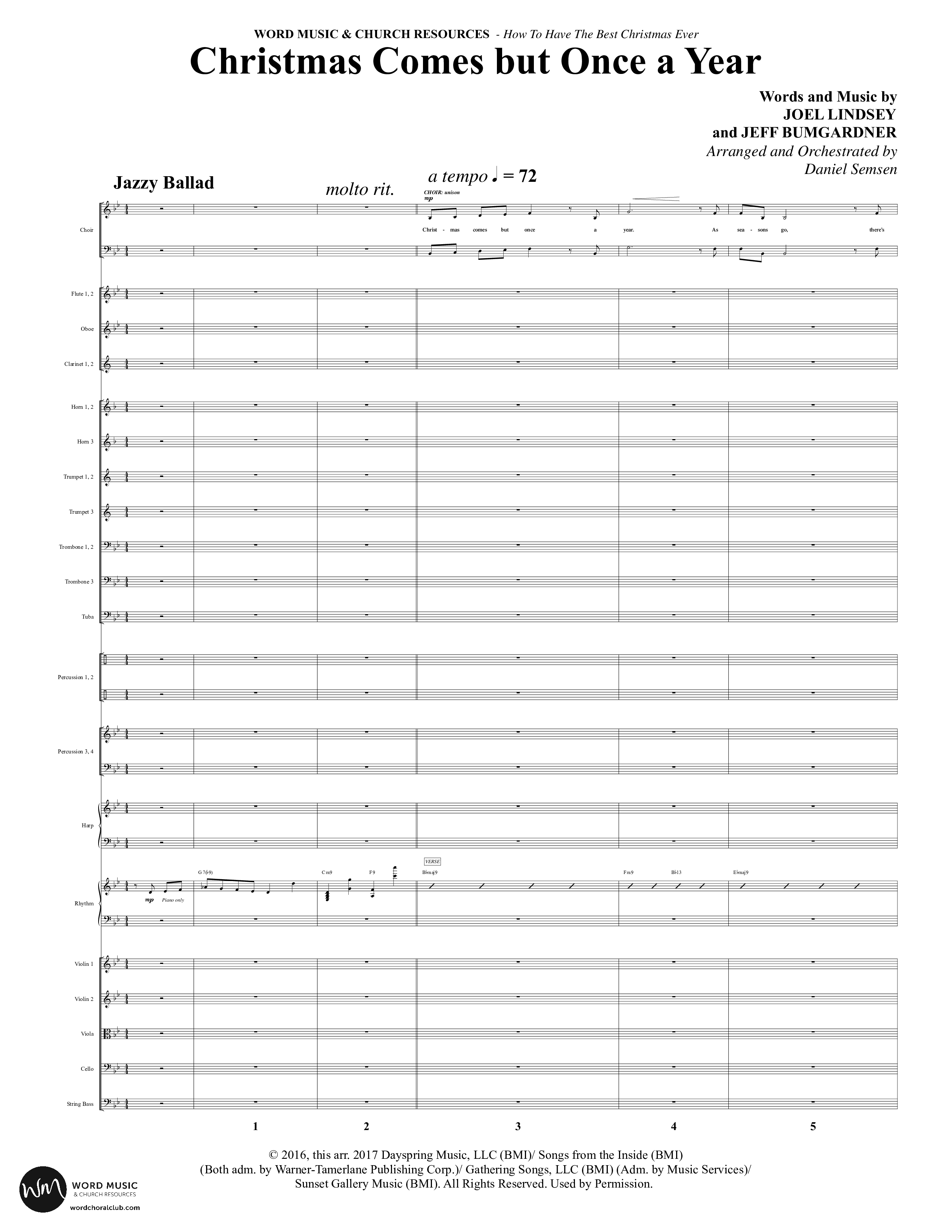 How To Have The Best Christmas Ever (15 Song Choral Collection) Song 10 (Orchestration) (Word Music Choral / Arr. Daniel Semsen)