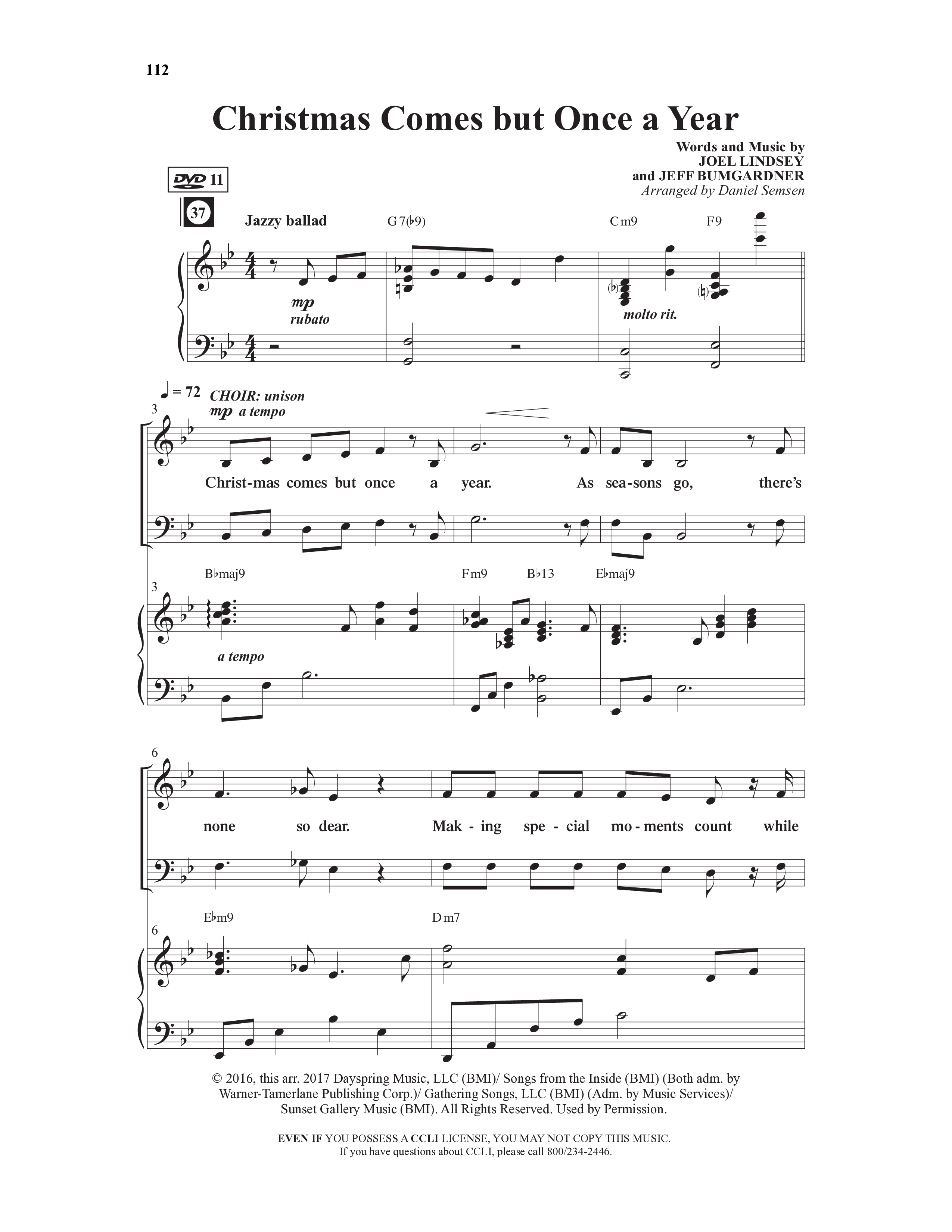 How To Have The Best Christmas Ever (15 Song Choral Collection) Song 10 (Piano SATB) (Word Music Choral / Arr. Daniel Semsen)