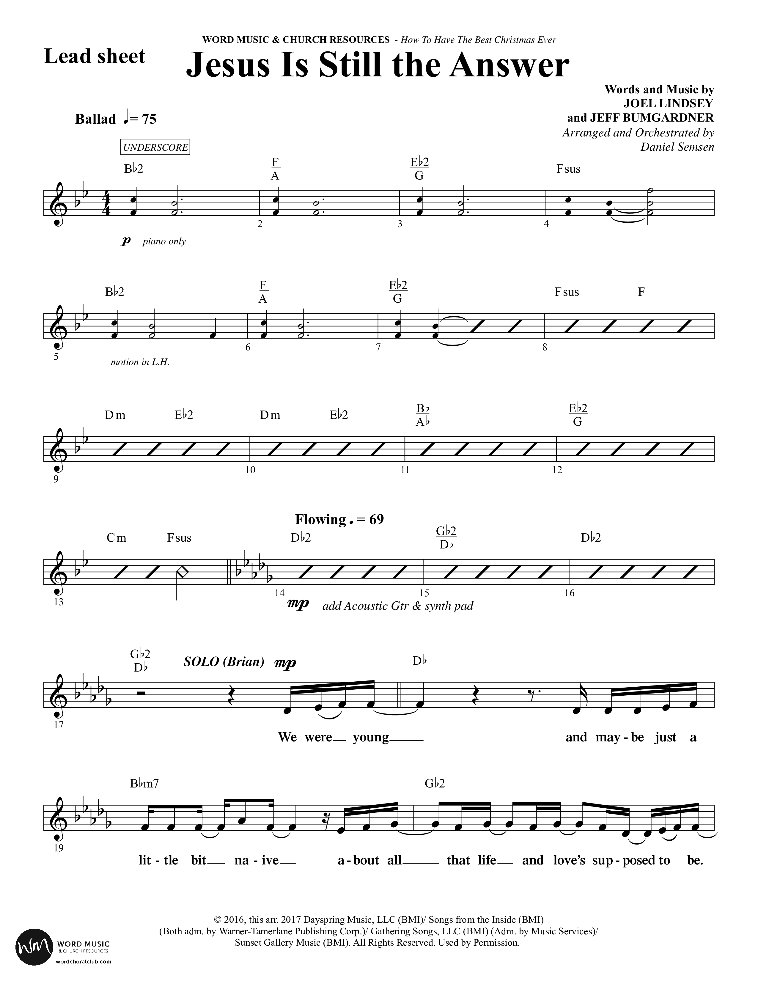 How To Have The Best Christmas Ever (15 Song Choral Collection) Song 11 (Lead & Chords) (Word Music Choral / Arr. Daniel Semsen)