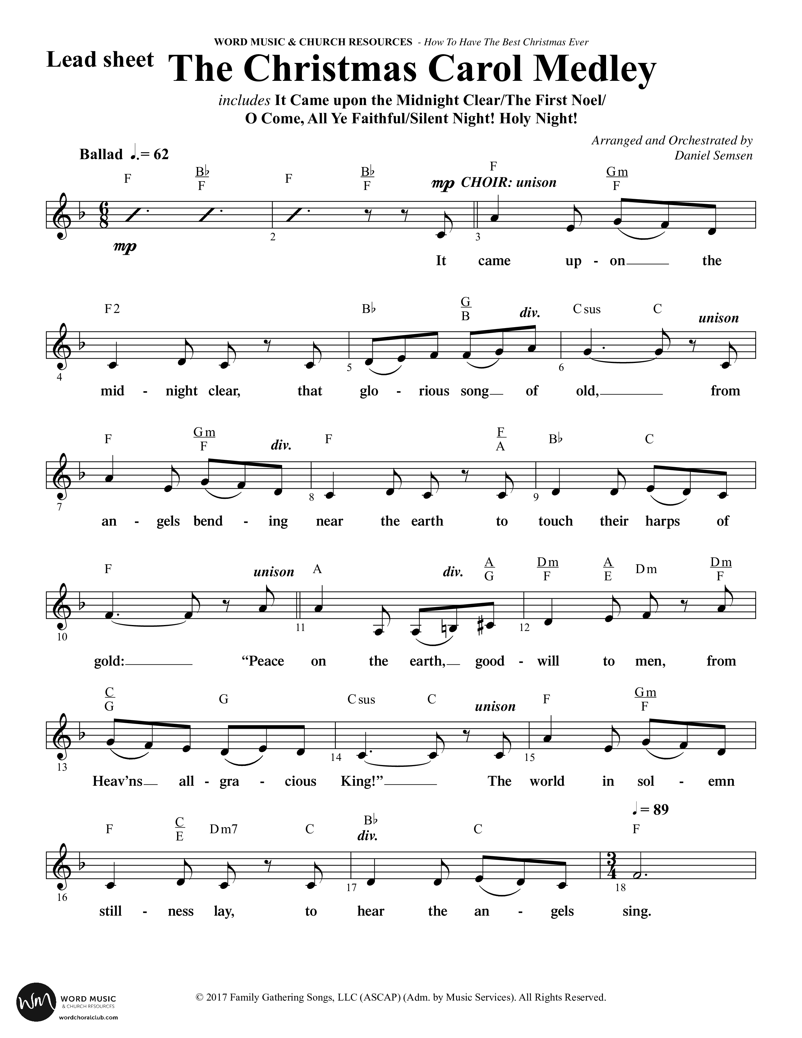 How To Have The Best Christmas Ever (15 Song Choral Collection) Song 12 (Lead & Chords) (Word Music Choral / Arr. Daniel Semsen)