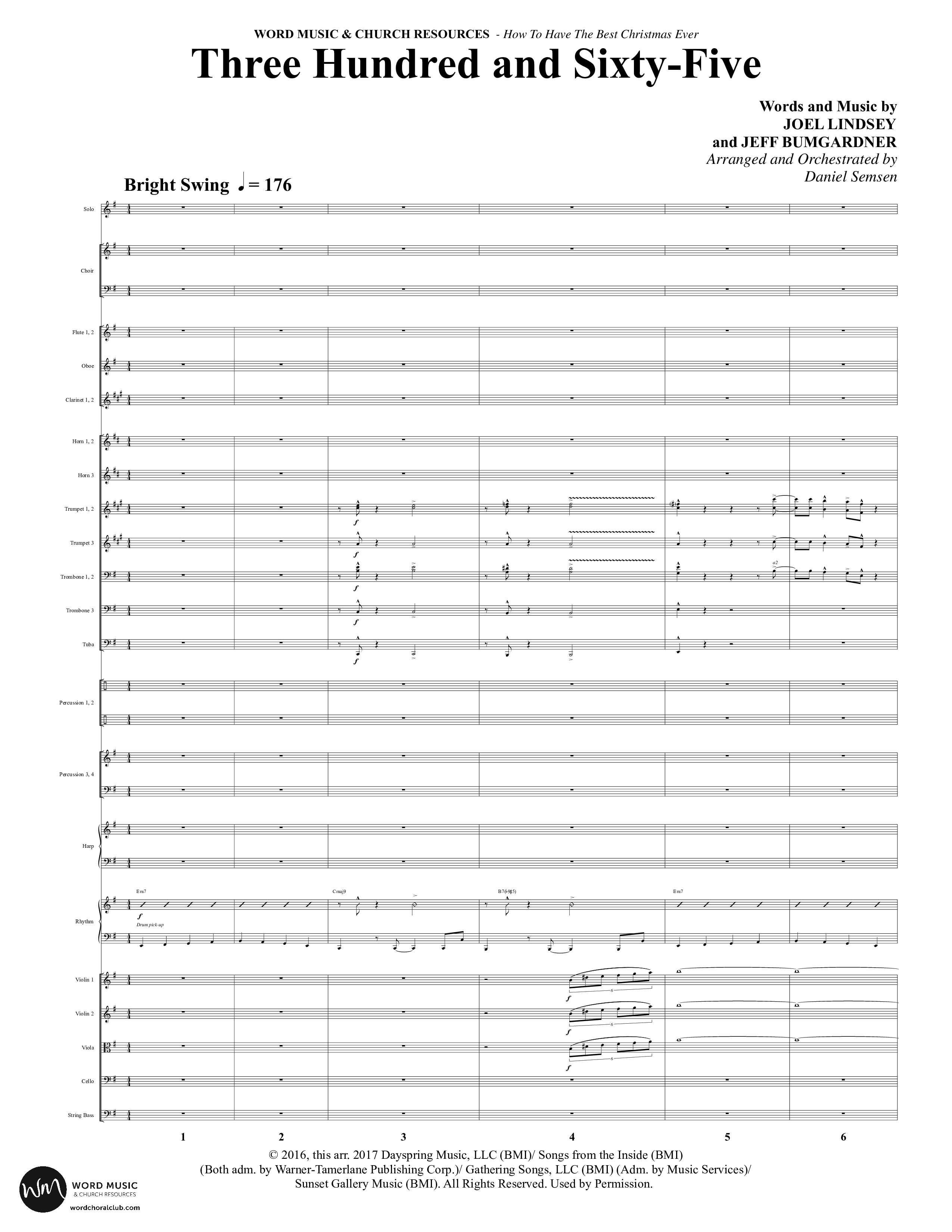 How To Have The Best Christmas Ever (15 Song Choral Collection) Song 14 (Orchestration) (Word Music Choral / Arr. Daniel Semsen)