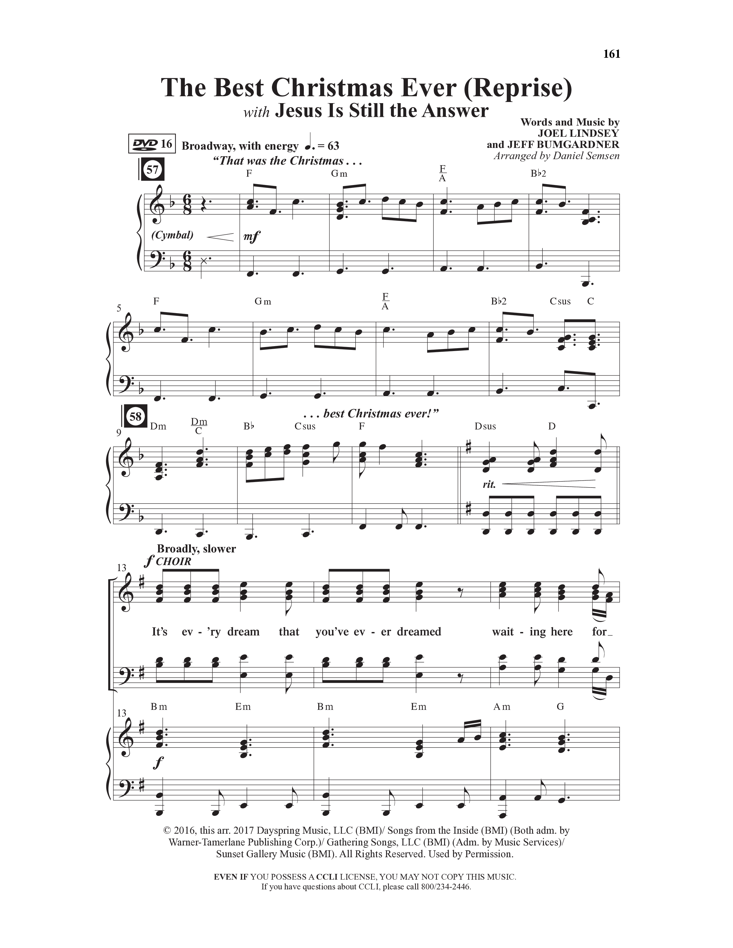 How To Have The Best Christmas Ever (15 Song Choral Collection) Song 15 (Piano SATB) (Word Music Choral / Arr. Daniel Semsen)