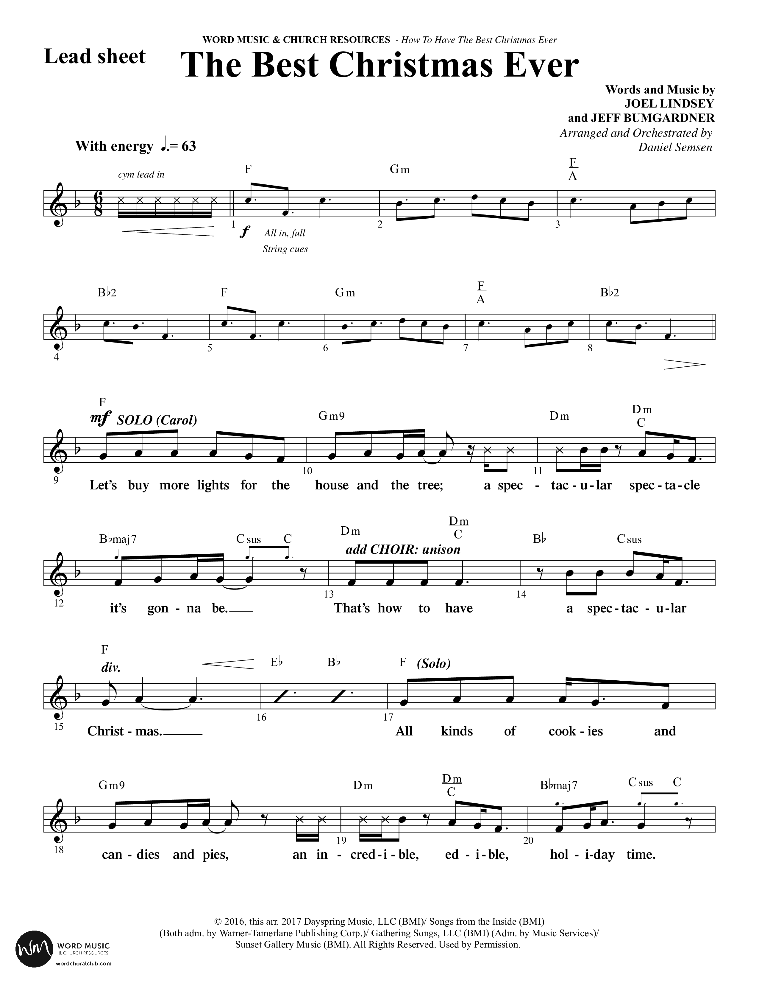 How To Have The Best Christmas Ever (15 Song Choral Collection) Lead & Chords Collection (Word Music Choral / Arr. Daniel Semsen)