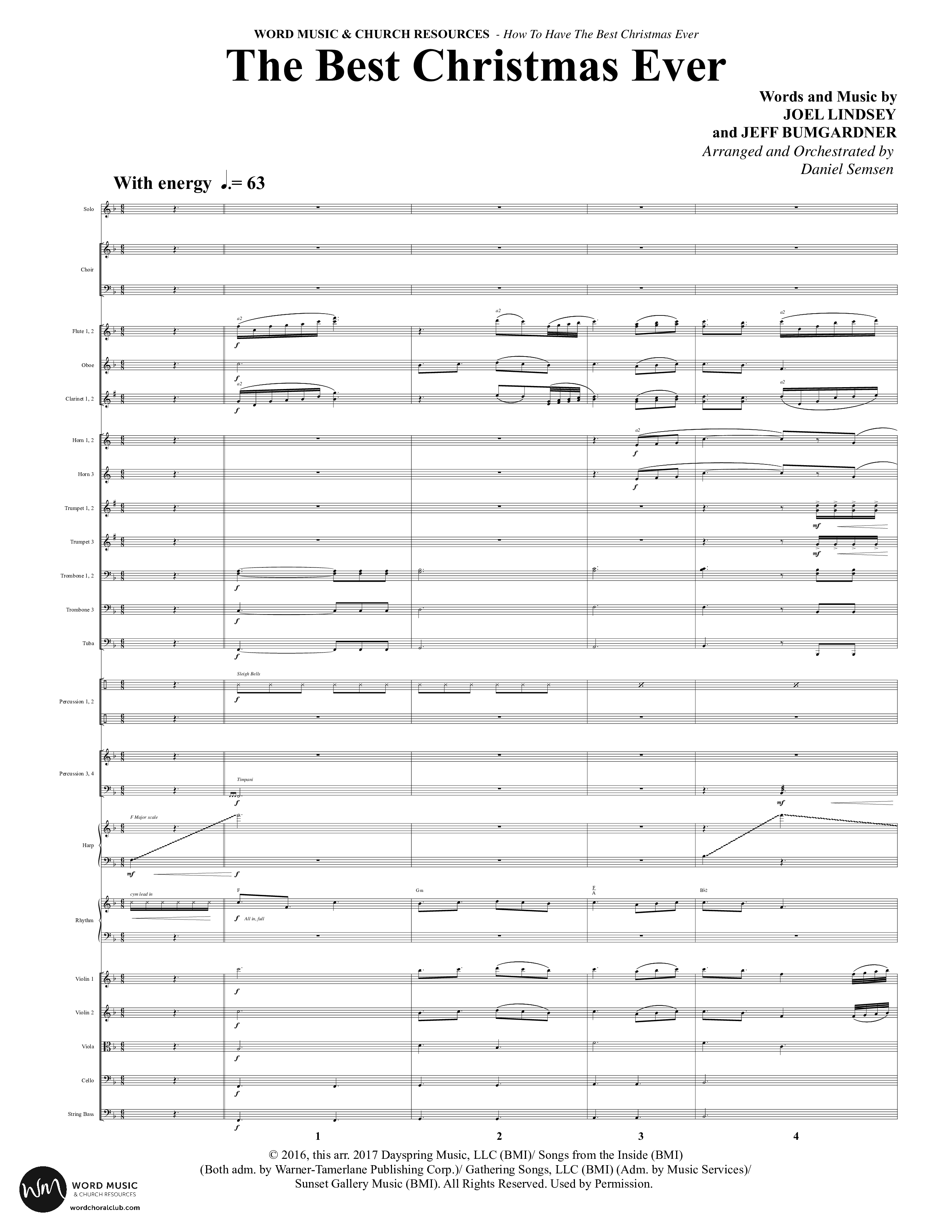 How To Have The Best Christmas Ever (15 Song Choral Collection) Orchestrations (SATB) (Word Music Choral / Arr. Daniel Semsen)