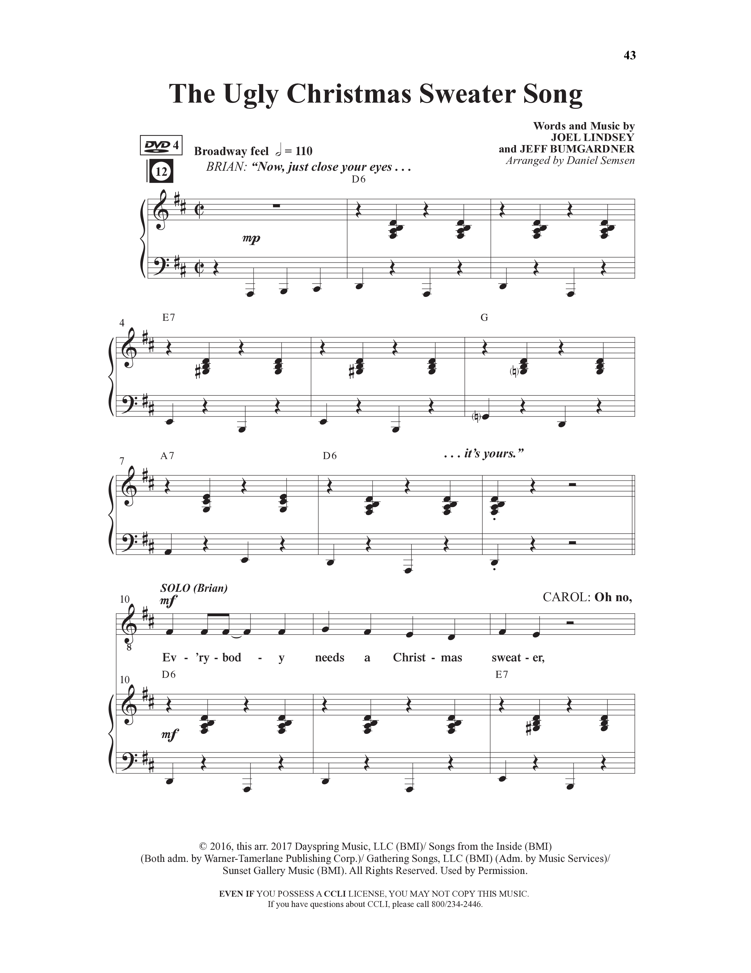 How To Have The Best Christmas Ever (15 Song Choral Collection) Song 4 (Piano SATB) (Word Music Choral / Arr. Daniel Semsen)