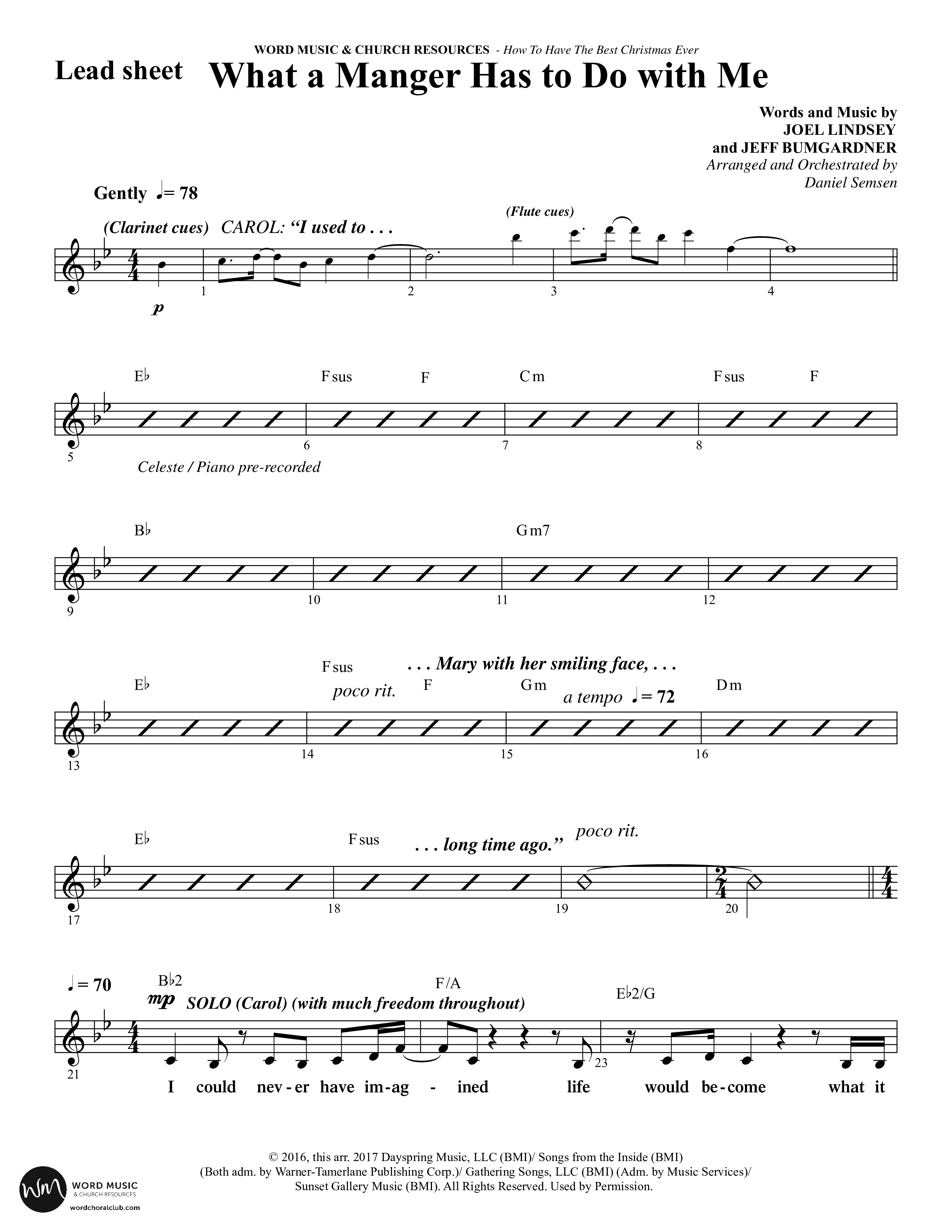 How To Have The Best Christmas Ever (15 Song Choral Collection) Song 5 (Lead & Chords) (Word Music Choral / Arr. Daniel Semsen)