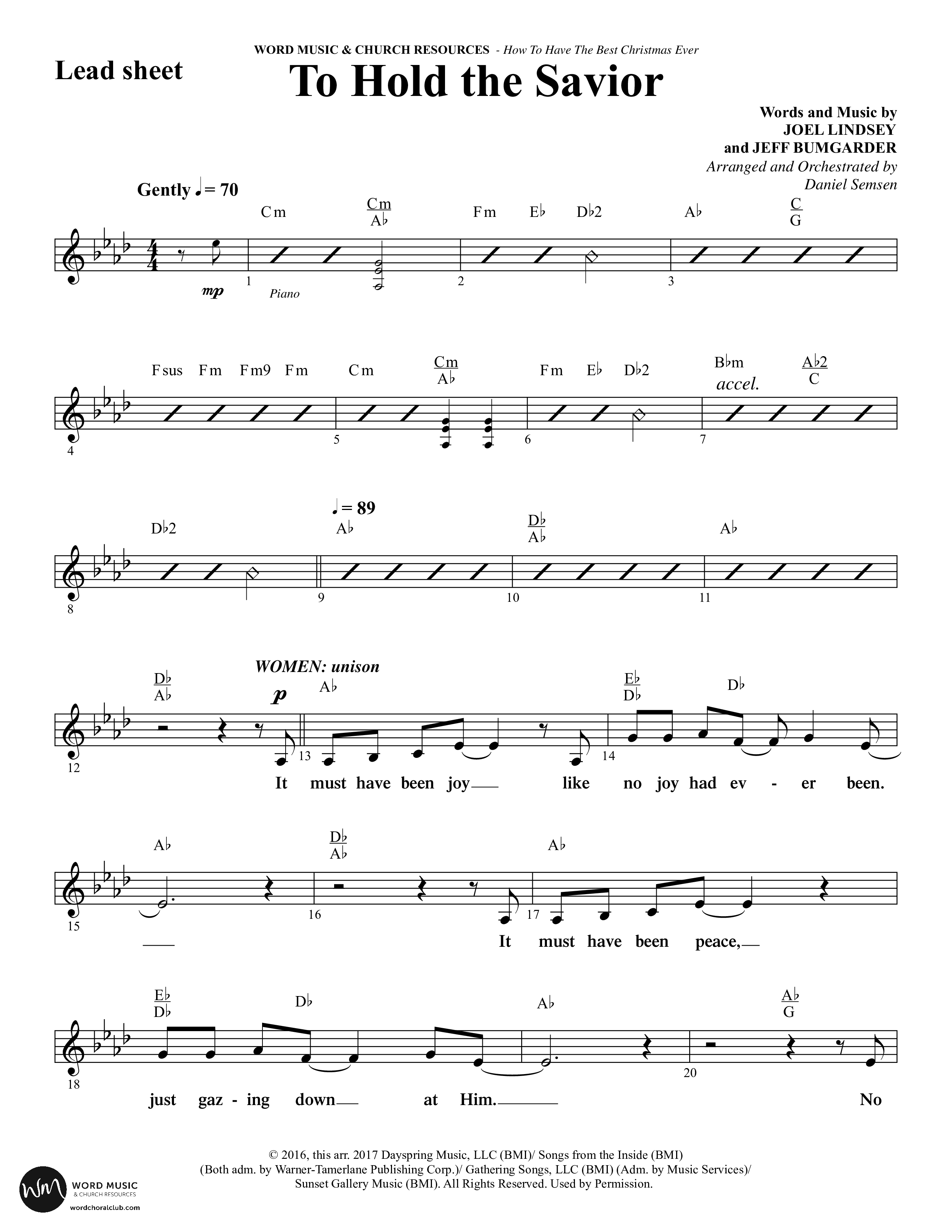 How To Have The Best Christmas Ever (15 Song Choral Collection) Song 8 (Lead & Chords) (Word Music Choral / Arr. Daniel Semsen)