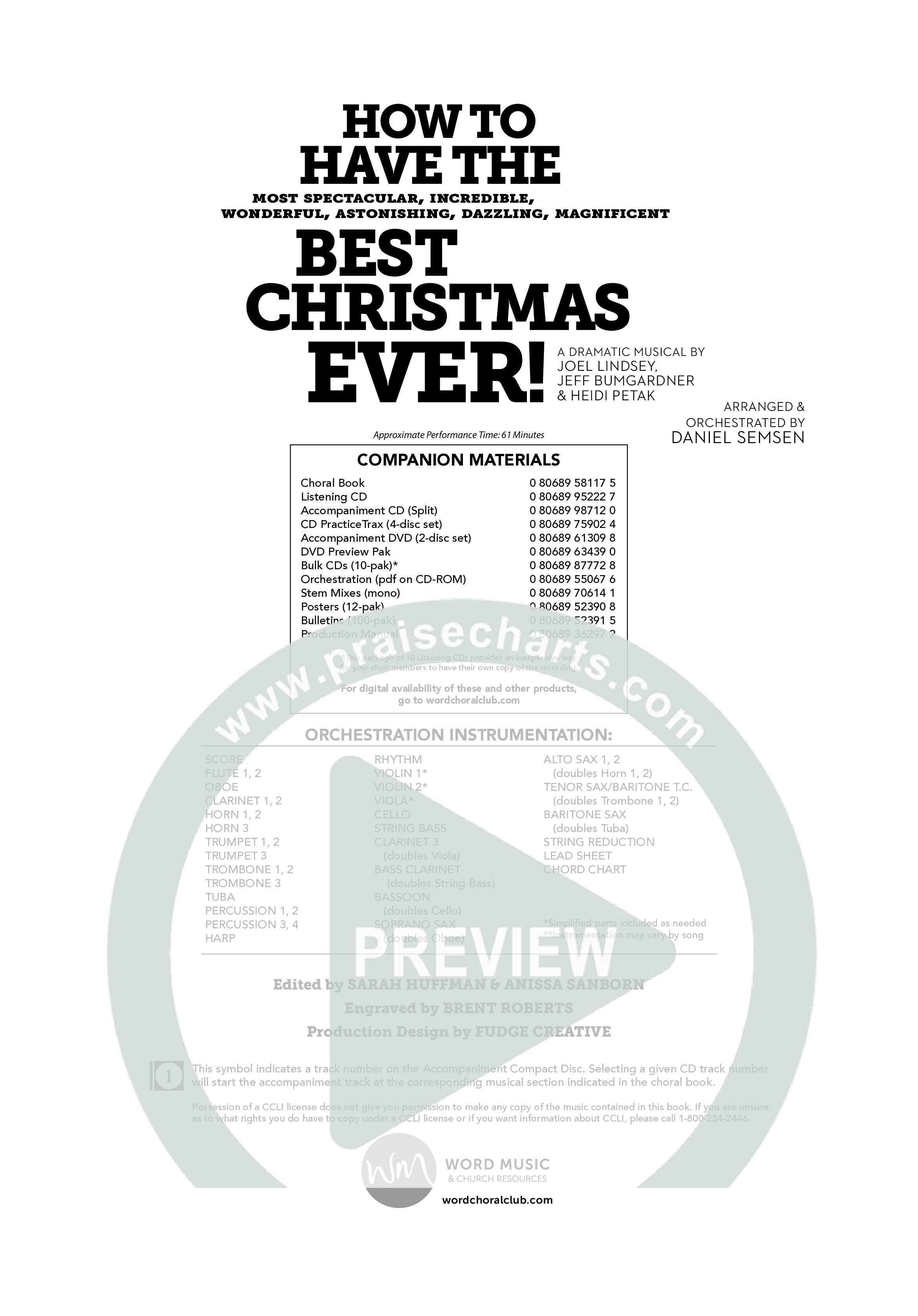 How To Have The Best Christmas Ever (15 Song Choral Collection) Choral Book (Word Music Choral / Arr. Daniel Semsen)