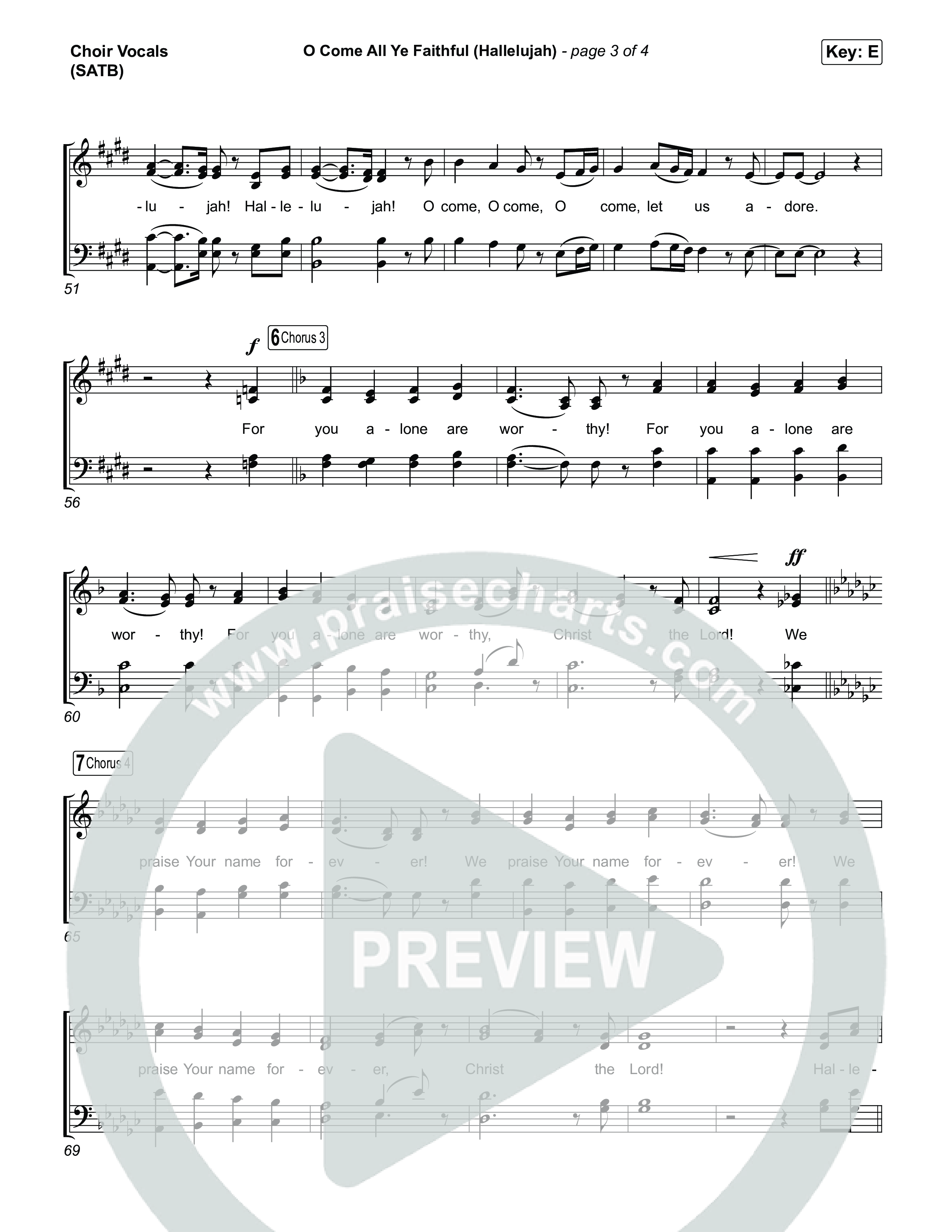 O Come All Ye Faithful (Hallelujah) (Choral Anthem SATB) Choir Sheet (SATB) (Charity Gayle / Arr. Luke Gambill)