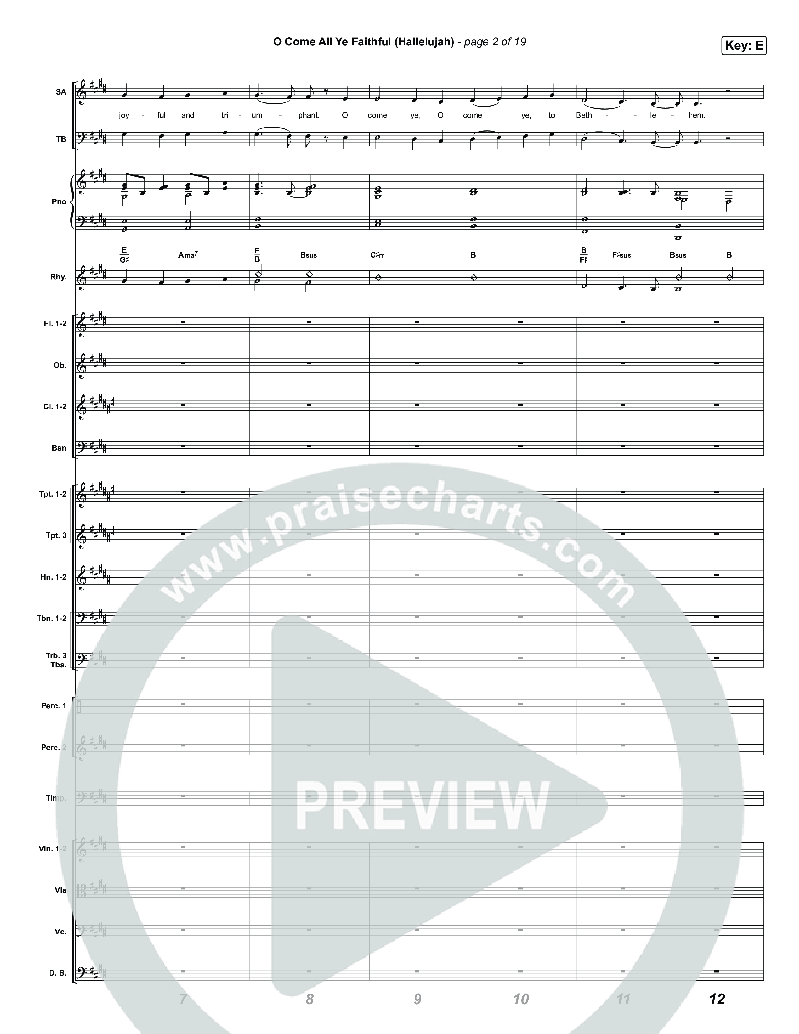 O Come All Ye Faithful (Hallelujah) (Choral Anthem SATB) Conductor's Score (Charity Gayle / Arr. Luke Gambill)