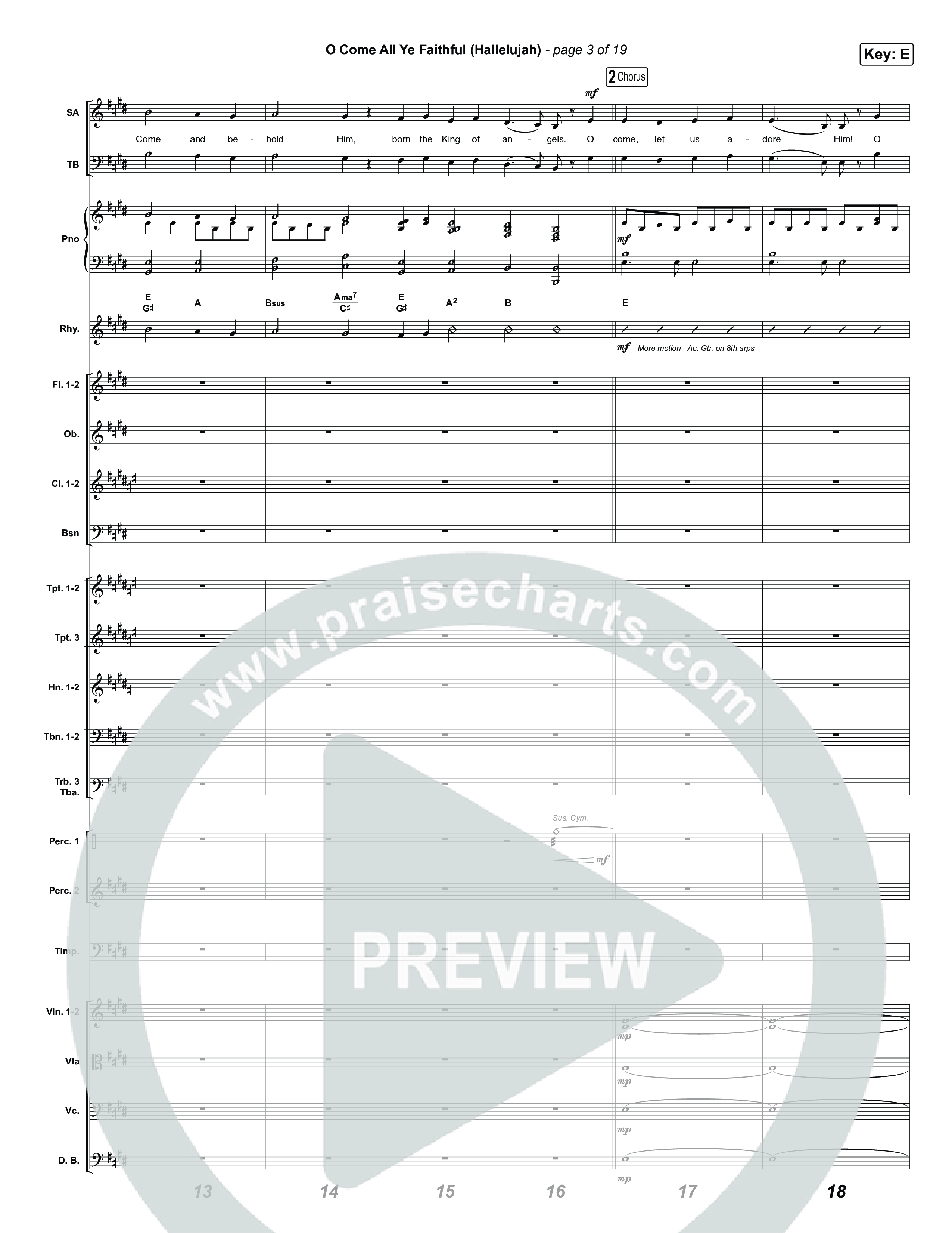 O Come All Ye Faithful (Hallelujah) (Choral Anthem SATB) Conductor's Score (Charity Gayle / Arr. Luke Gambill)