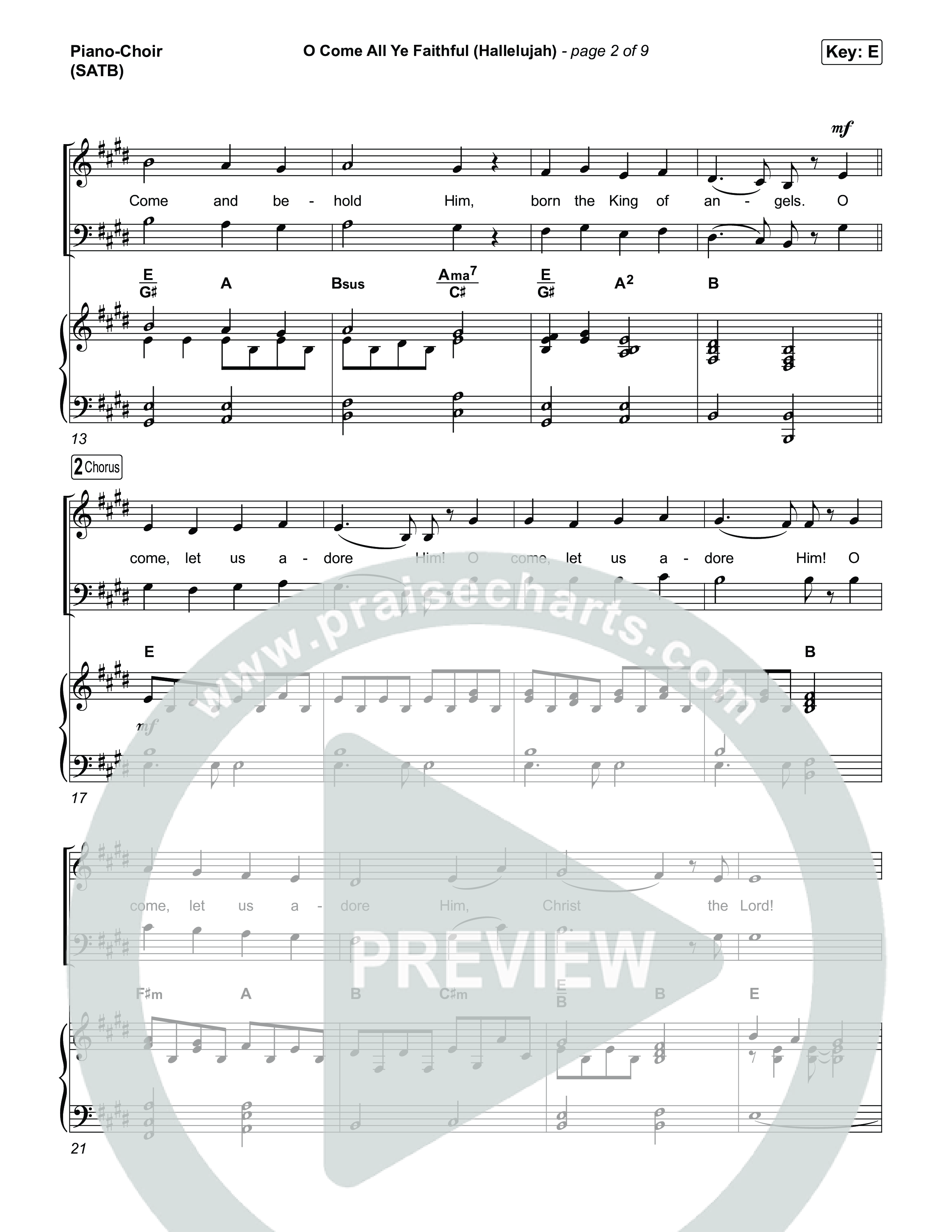 O Come All Ye Faithful (Hallelujah) (Choral Anthem SATB) Piano/Vocal (SATB) (Charity Gayle / Arr. Luke Gambill)