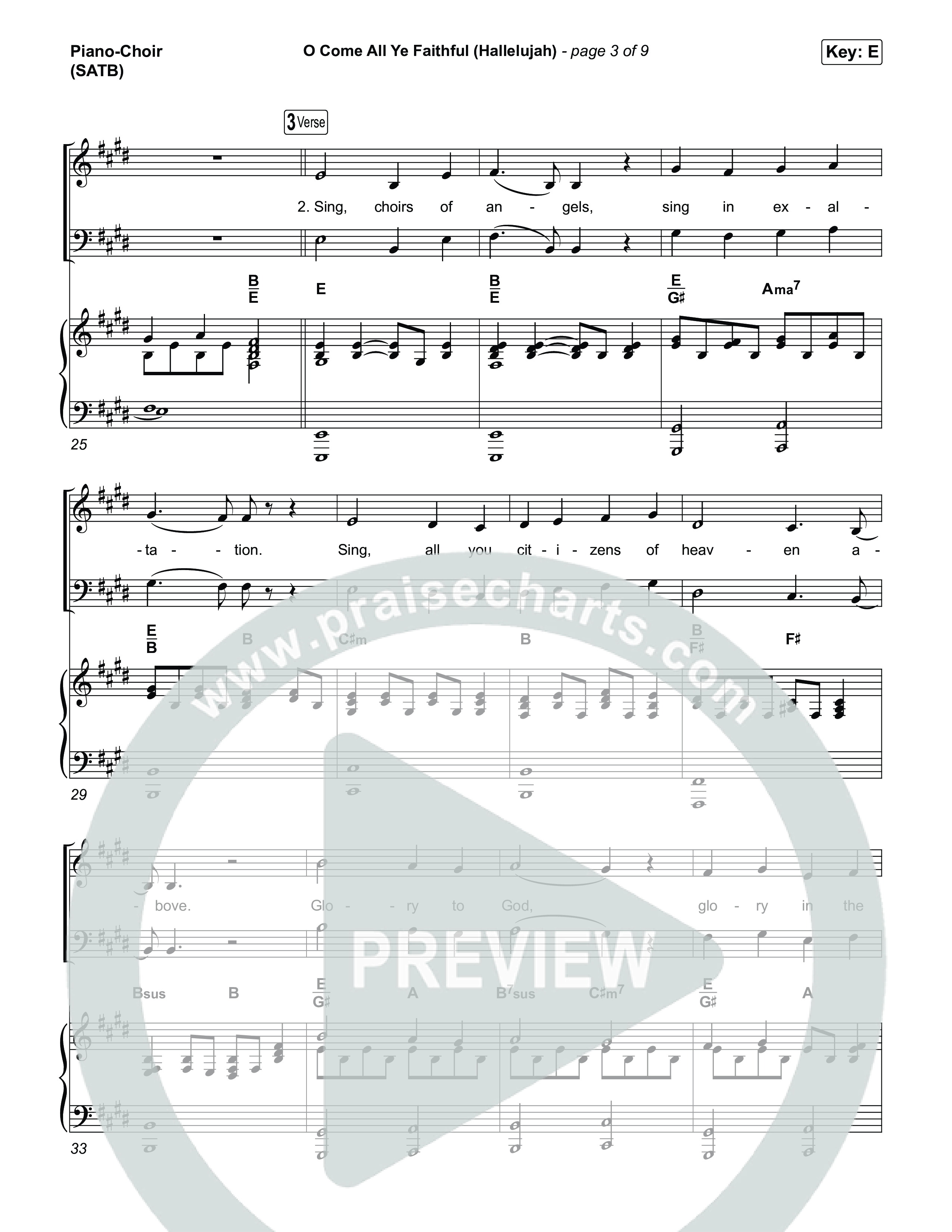 O Come All Ye Faithful (Hallelujah) (Choral Anthem SATB) Piano/Vocal (SATB) (Charity Gayle / Arr. Luke Gambill)