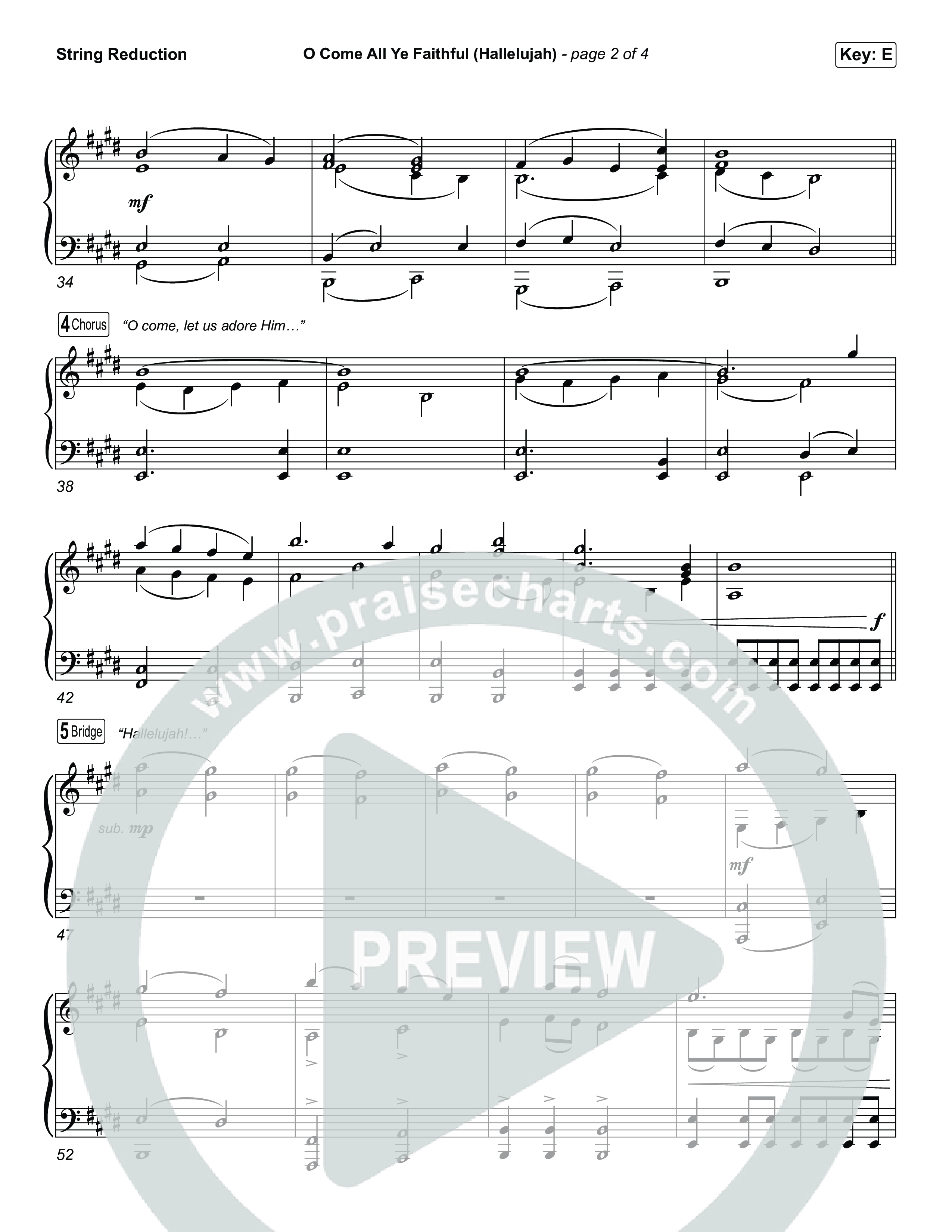 O Come All Ye Faithful (Hallelujah) (Choral Anthem SATB) String Reduction (Charity Gayle / Arr. Luke Gambill)