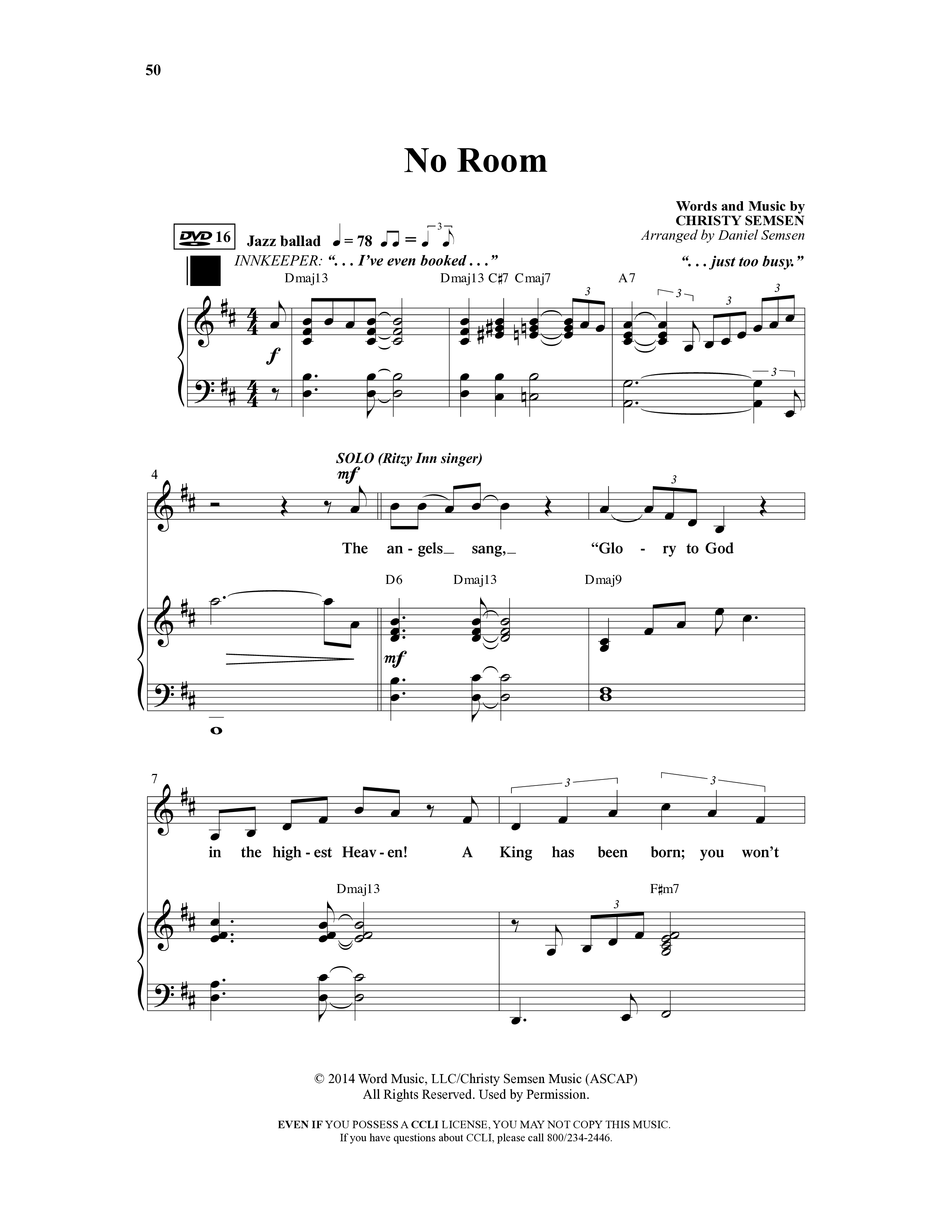 Isaiah Jones And Seekers Of The Lost Christmas Treasure (17 Song Choral Collection) Song 10 (Piano SATB) (WordKidz / Arr. Daniel Semsen)