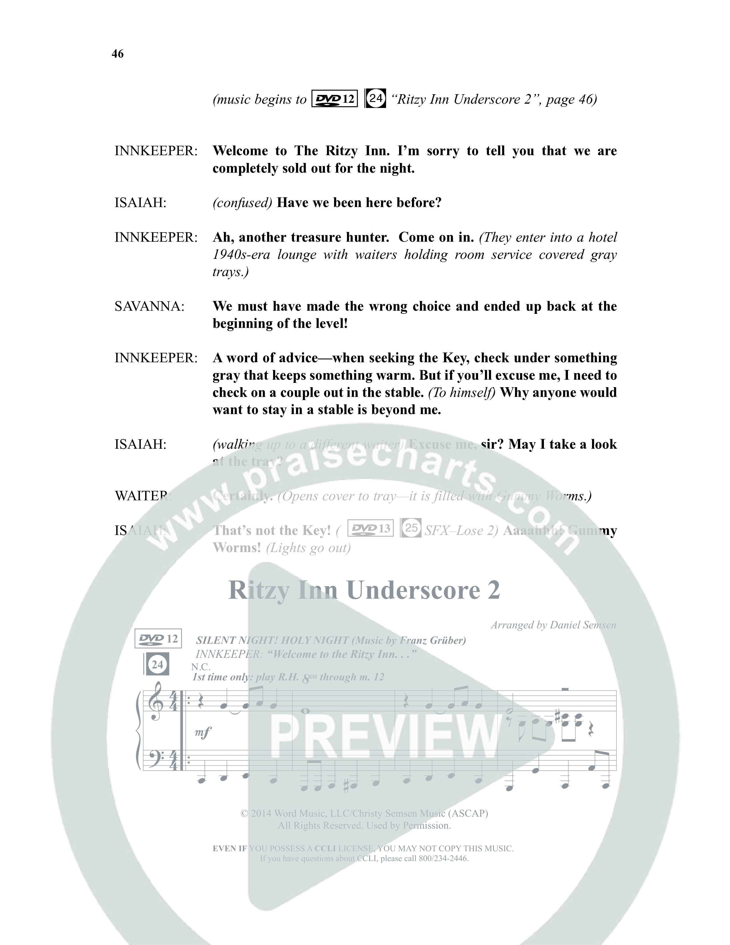 Isaiah Jones And Seekers Of The Lost Christmas Treasure (17 Song Choral Collection) Song 8 (Piano SATB) (WordKidz / Arr. Daniel Semsen)