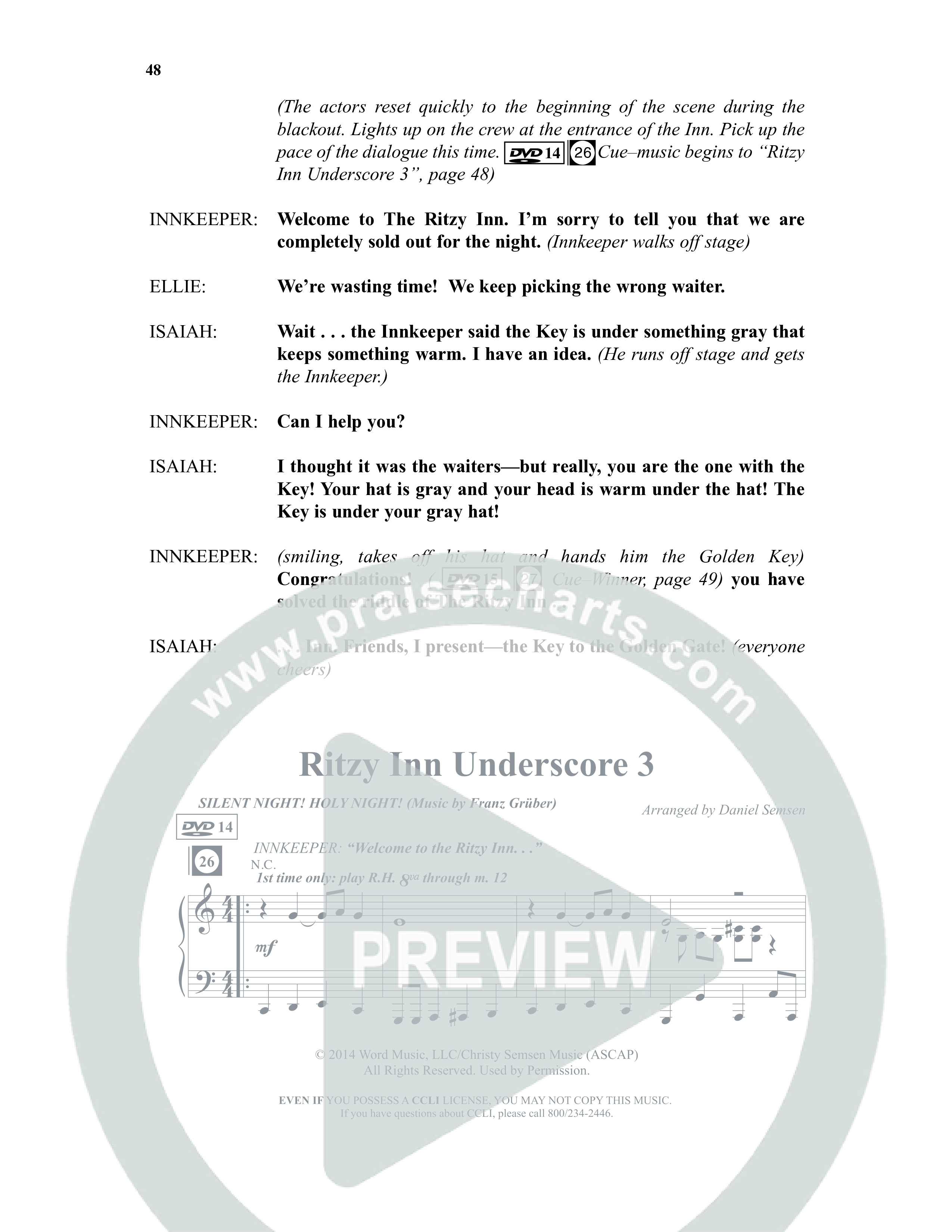 Isaiah Jones And Seekers Of The Lost Christmas Treasure (17 Song Choral Collection) Song 9 (Piano SATB) (WordKidz / Arr. Daniel Semsen)