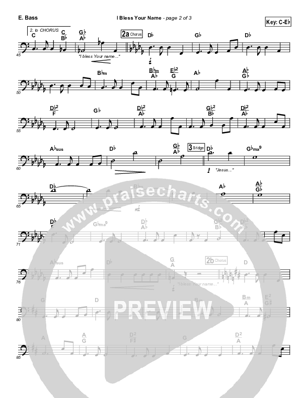 I Bless Your Name Bass Guitar (Songs of Brooklyn Tabernacle Choir (PraiseCharts Edition))