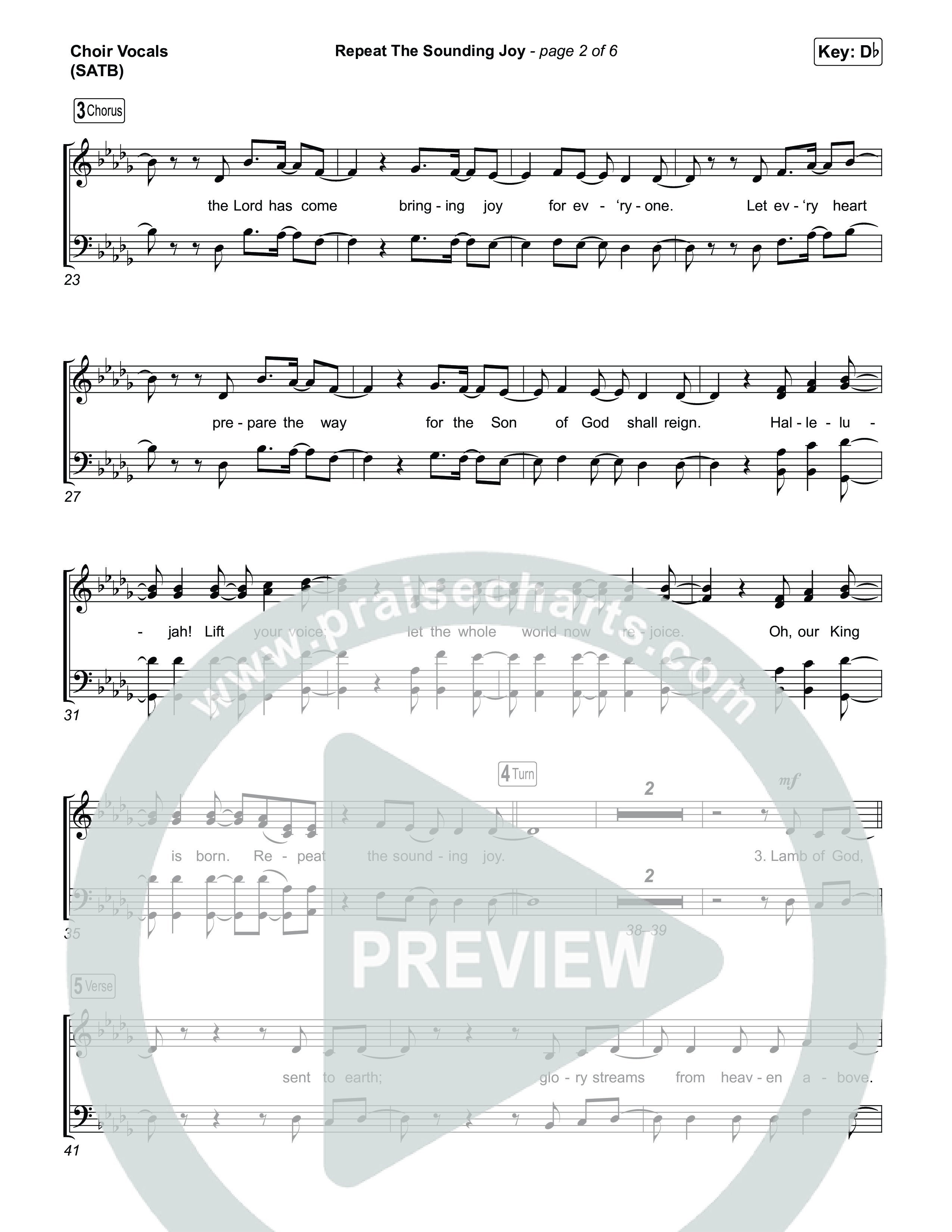 Repeat The Sounding Joy (Choral Anthem SATB) Choir Sheet (SATB) (Charity Gayle / Arr. Luke Gambill)