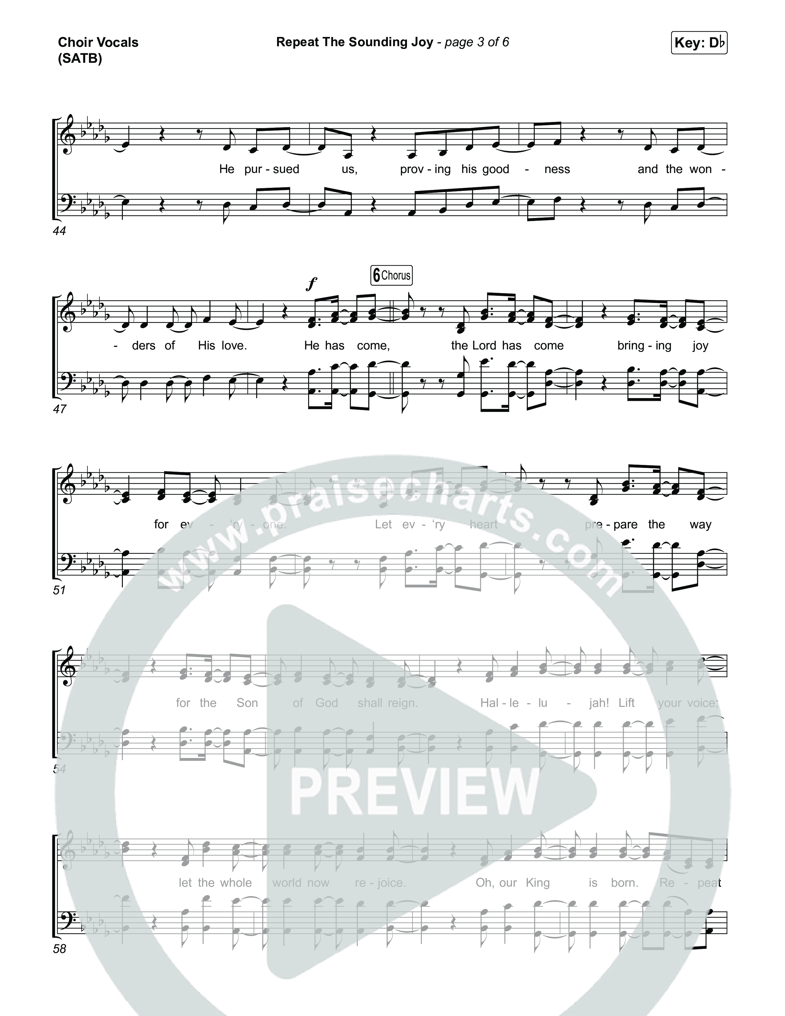Repeat The Sounding Joy (Choral Anthem SATB) Choir Sheet (SATB) (Charity Gayle / Arr. Luke Gambill)