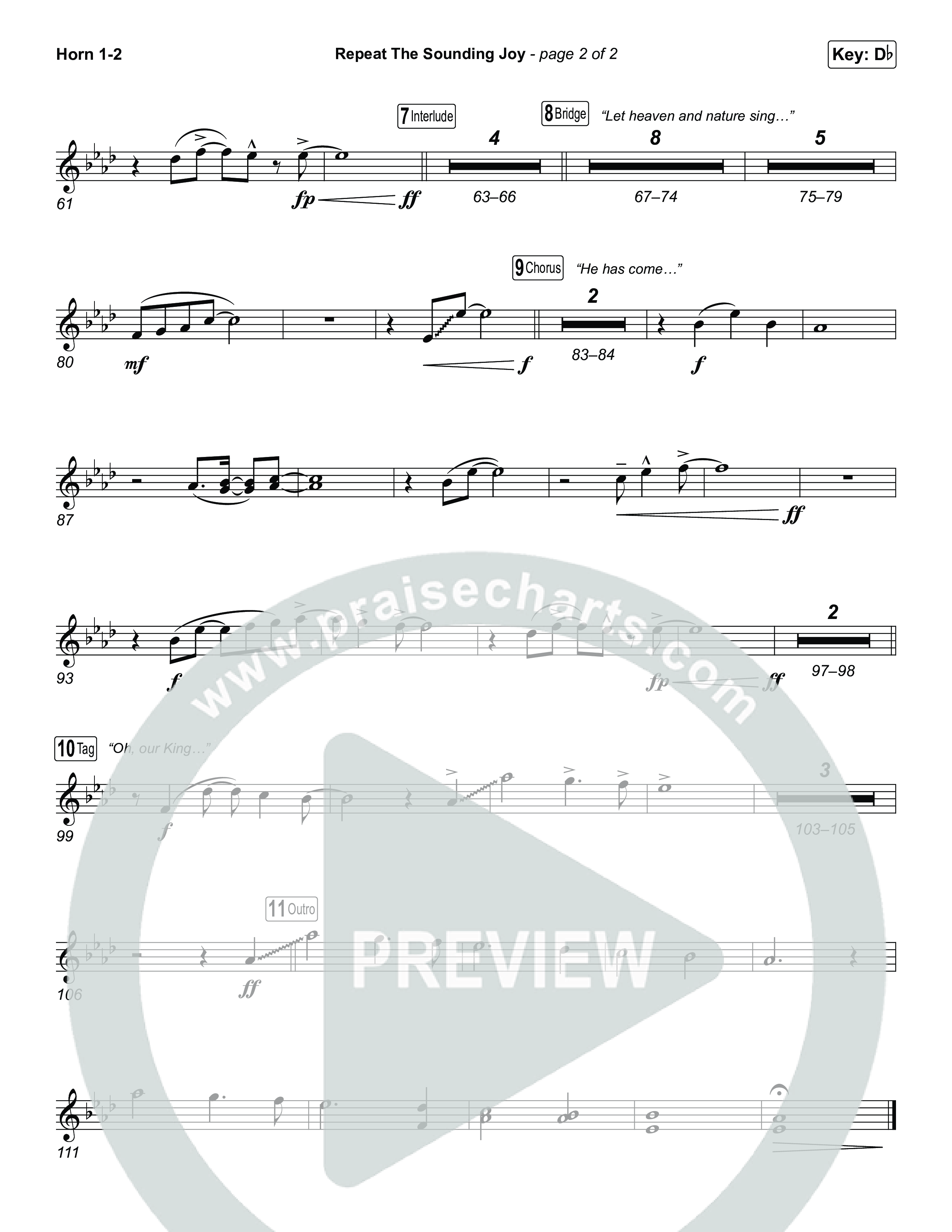 Repeat The Sounding Joy (Choral Anthem SATB) Brass Pack (Charity Gayle / Arr. Luke Gambill)