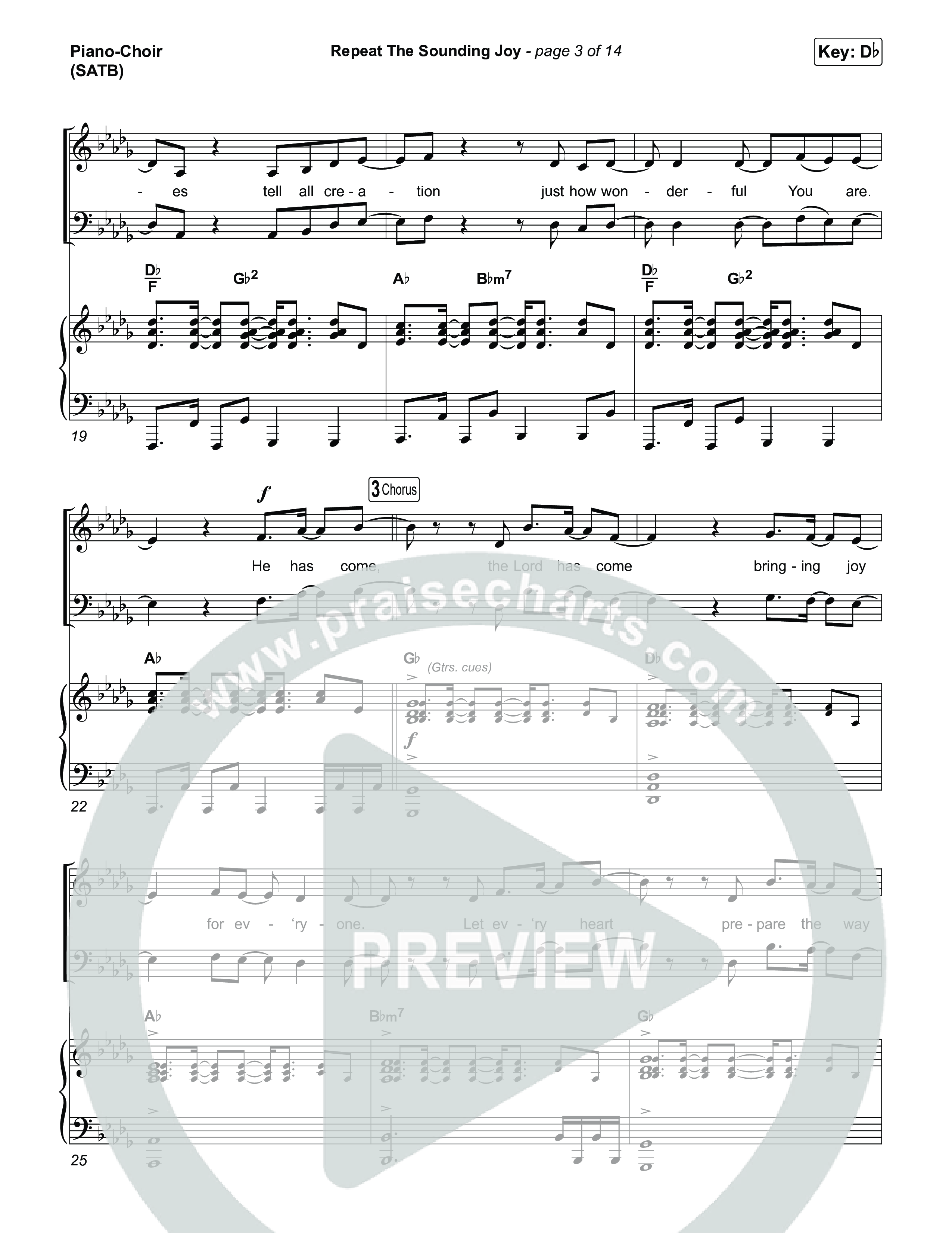 Repeat The Sounding Joy (Choral Anthem SATB) Piano/Vocal (SATB) (Charity Gayle / Arr. Luke Gambill)