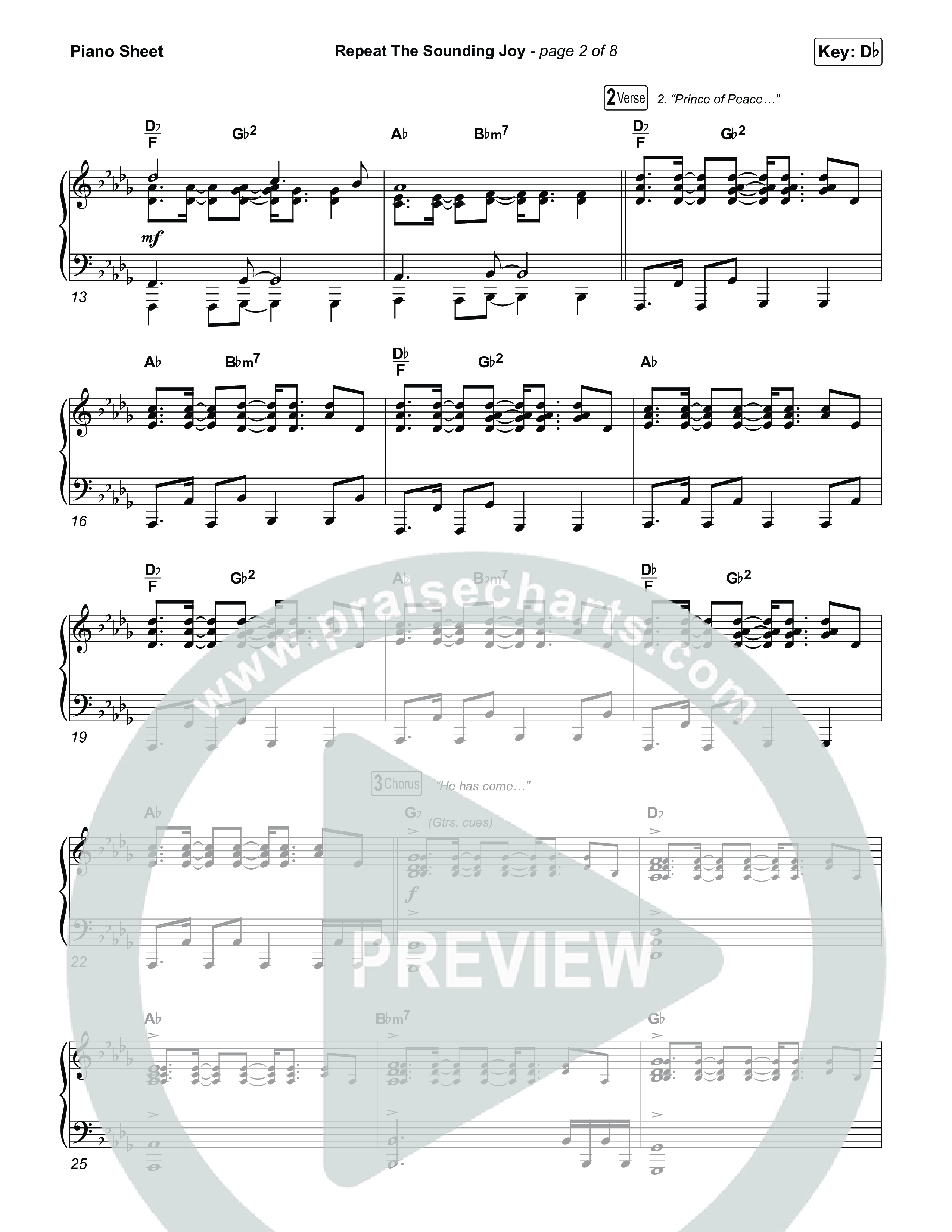 Repeat The Sounding Joy (Choral Anthem SATB) Piano Sheet (Charity Gayle / Arr. Luke Gambill)