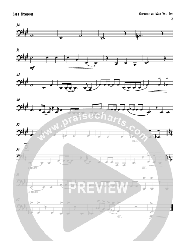 Because Of Who You Are (Instrumental) Bass Trombone (Todd Webb)