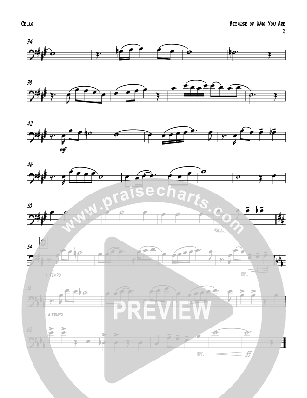 Because Of Who You Are (Instrumental) Cello (Todd Webb)