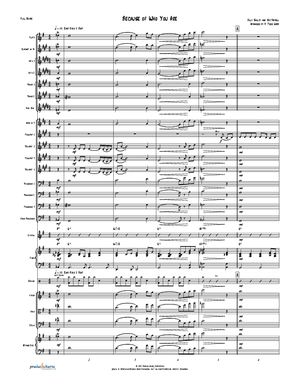Because Of Who You Are (Instrumental) Conductor's Score (Todd Webb)