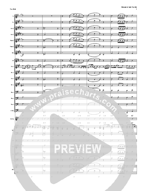 Because Of Who You Are (Instrumental) Conductor's Score (Todd Webb)