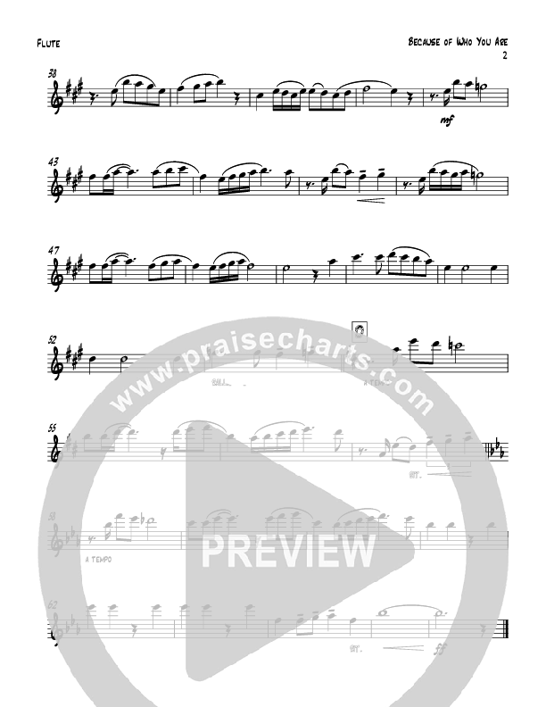 Because Of Who You Are (Instrumental) Flute (Todd Webb)