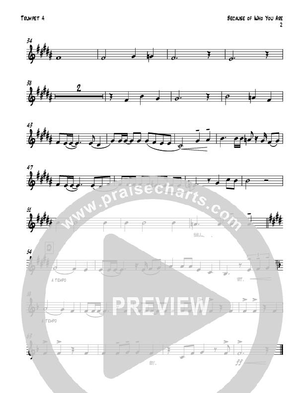 Because Of Who You Are (Instrumental) Trumpet (Todd Webb)