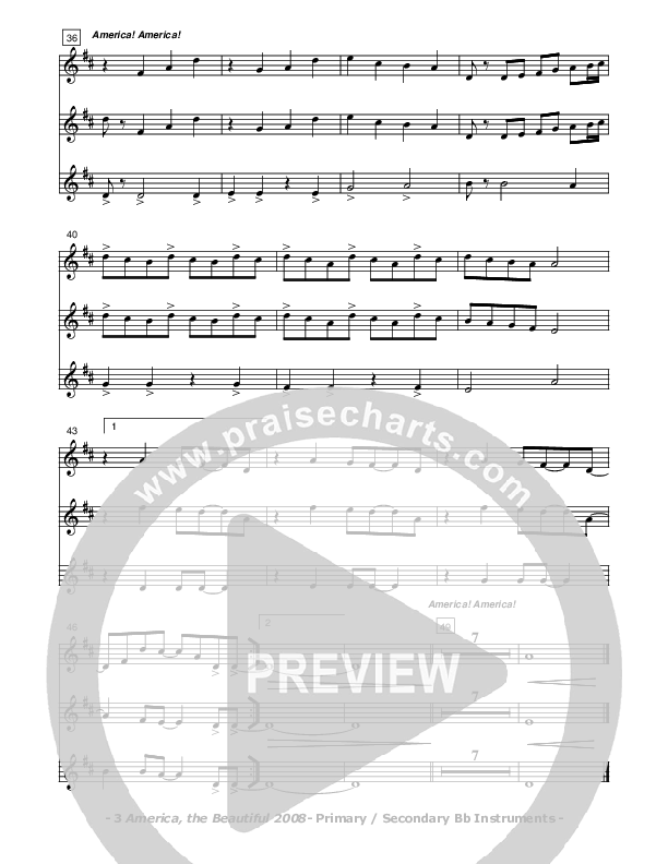 America The Beautiful Bb Instruments (Don Chapman)