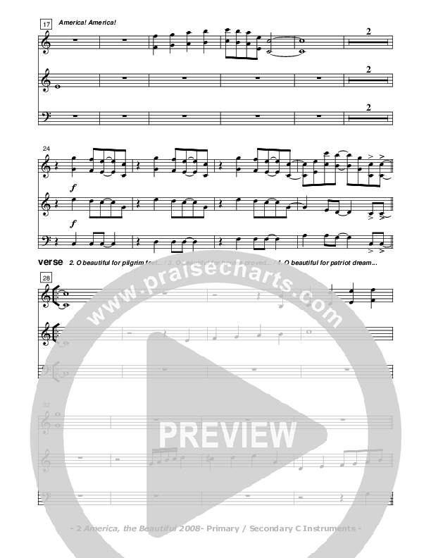 America The Beautiful C Instruments (Don Chapman)