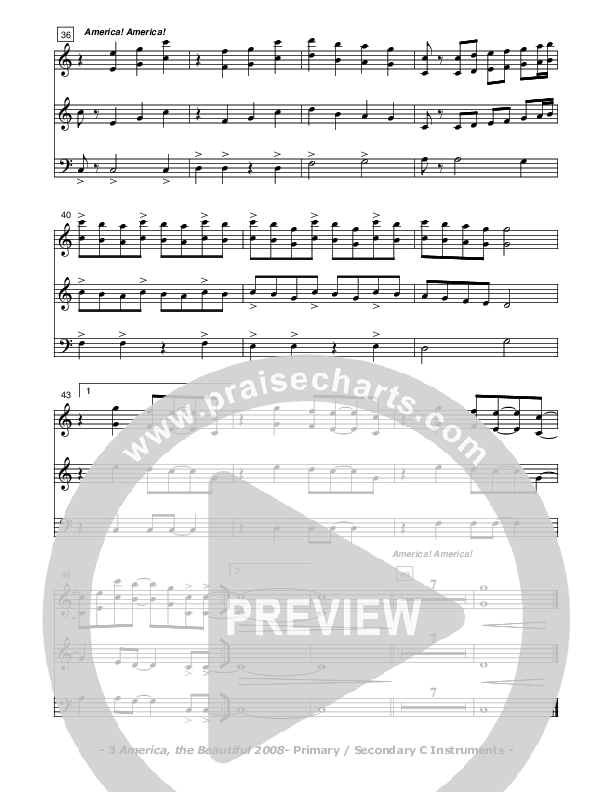 America The Beautiful C Instruments (Don Chapman)