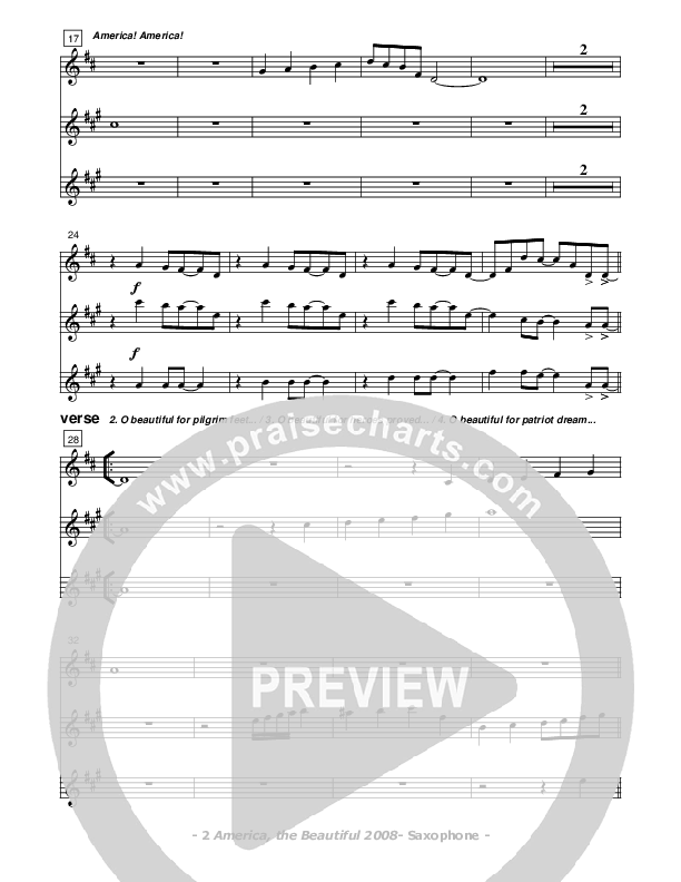 America The Beautiful Saxophone (Don Chapman)