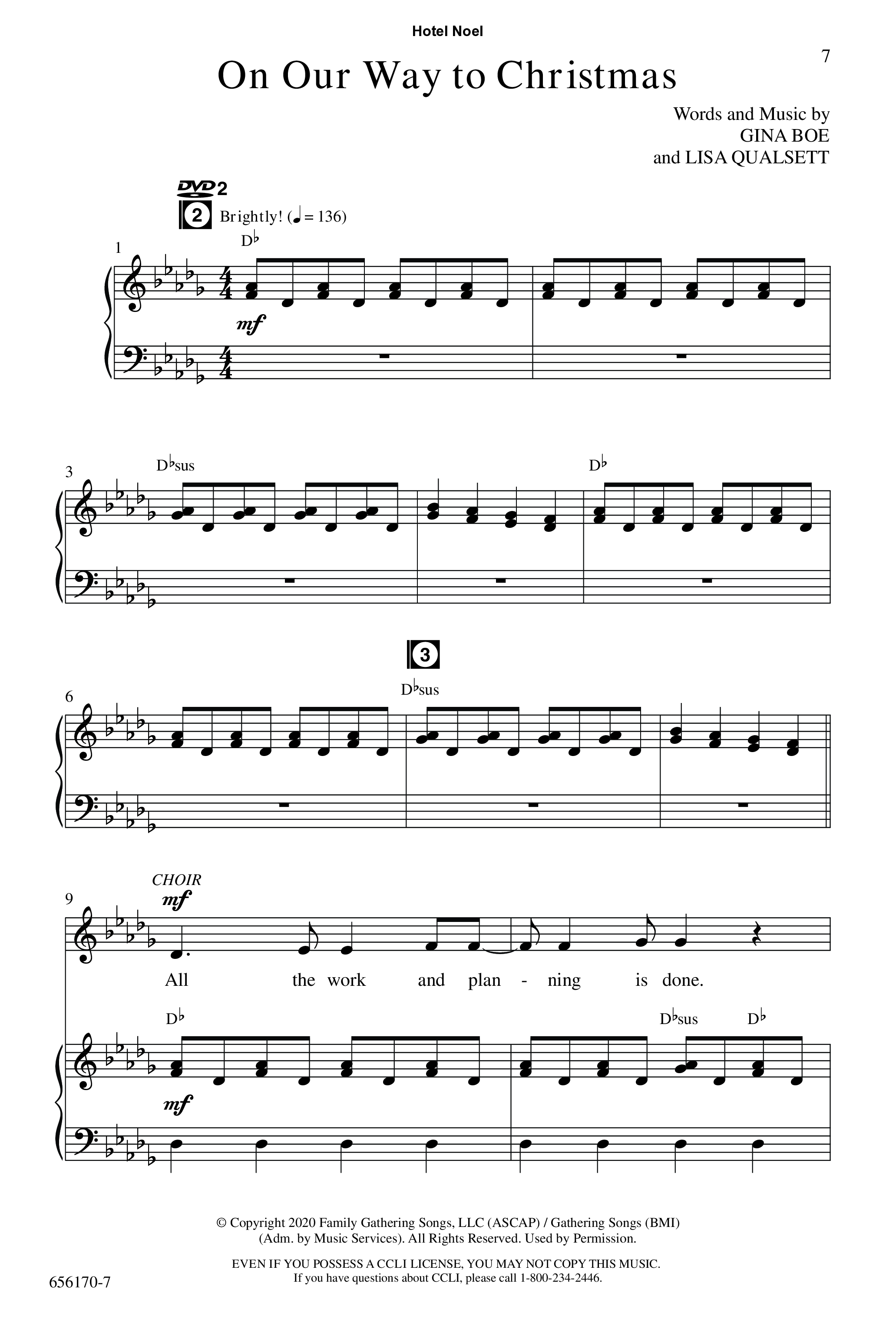 Hotel Noel (7 Song Choral Collection) Song 2 (Piano SATB) (WordKidz)