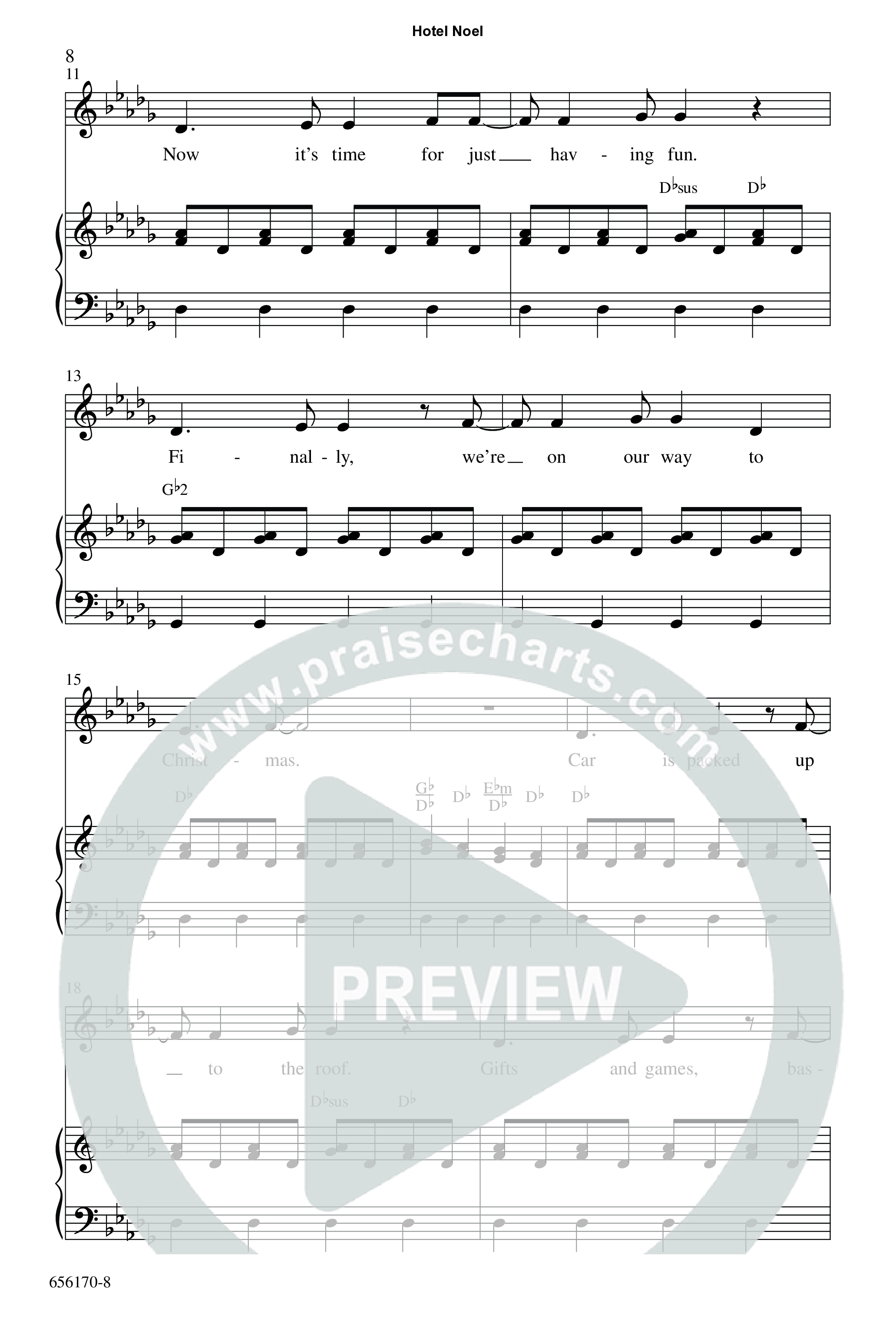 Hotel Noel (7 Song Choral Collection) Song 2 (Piano SATB) (WordKidz)