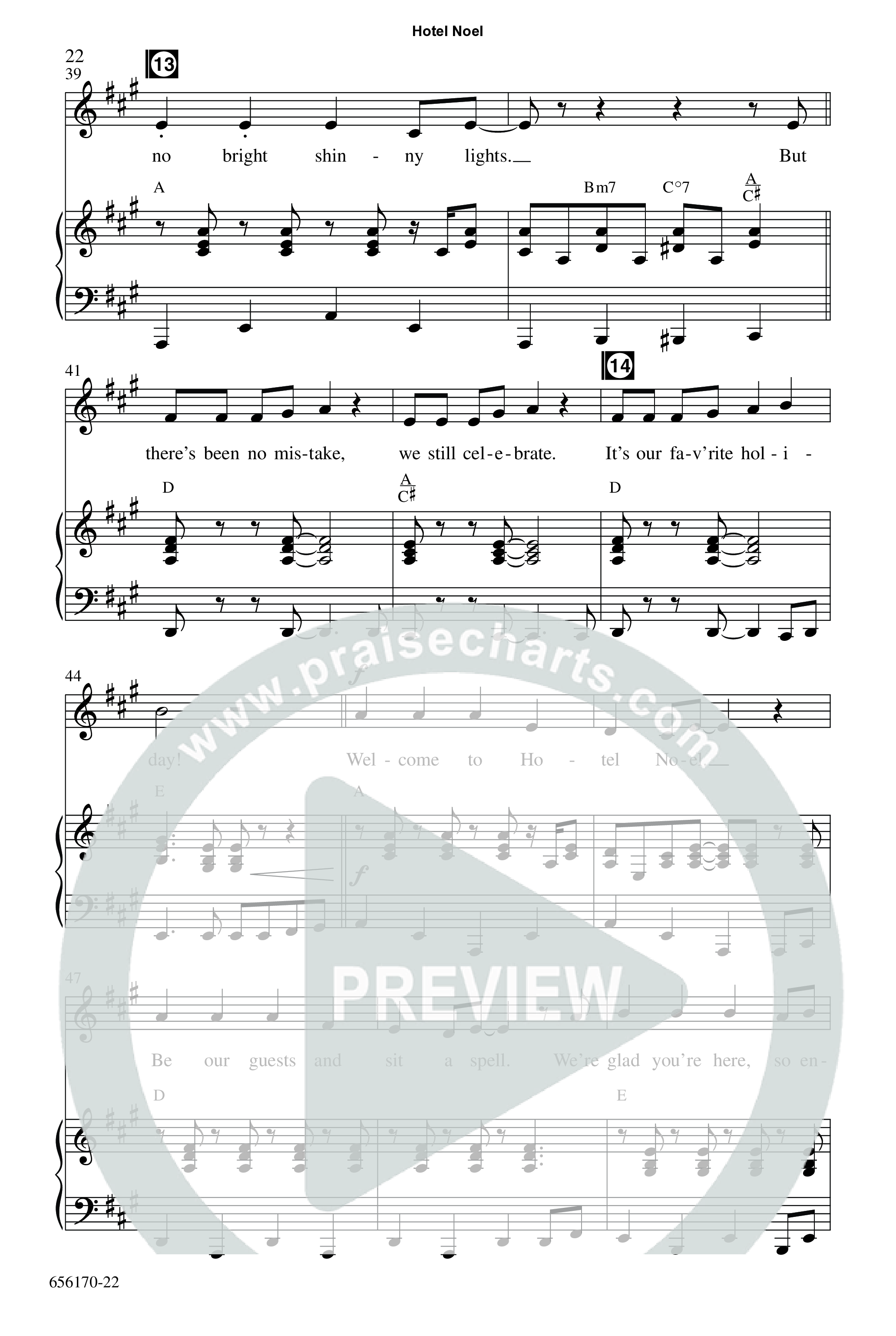 Hotel Noel (7 Song Choral Collection) Song 3 (Piano SATB) (WordKidz)