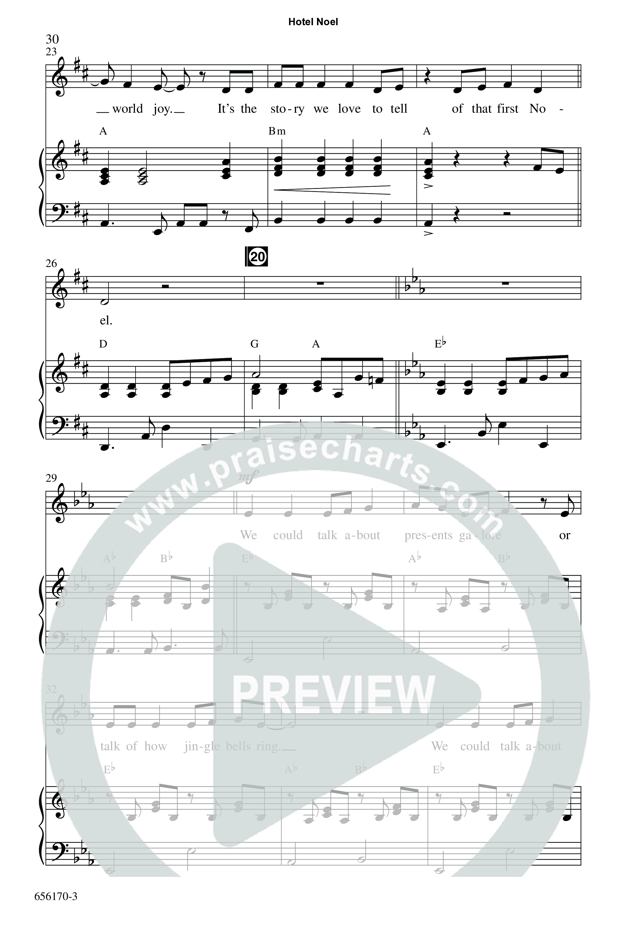 Hotel Noel (7 Song Choral Collection) Song 4 (Piano SATB) (WordKidz)
