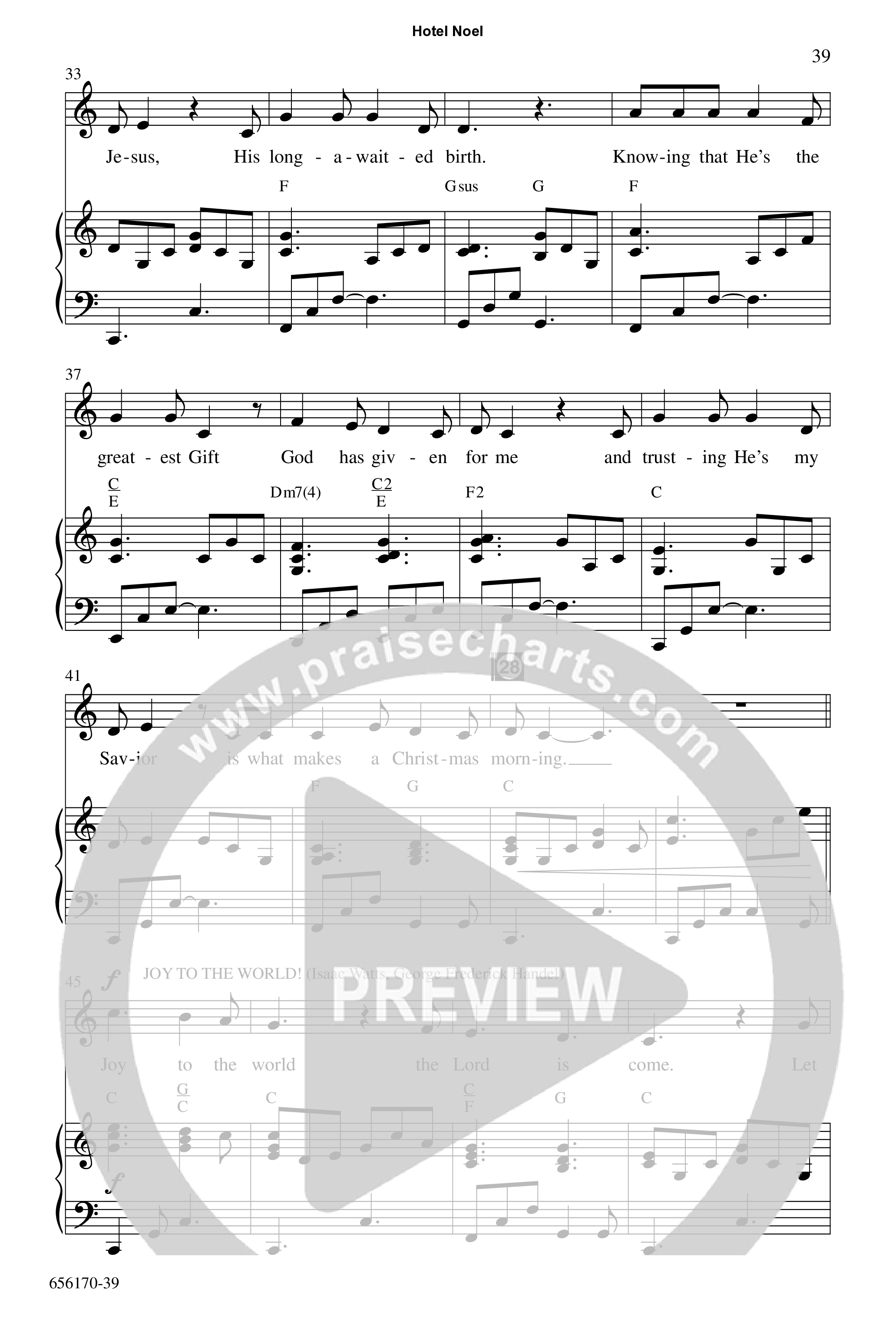 Hotel Noel (7 Song Choral Collection) Song 5 (Piano SATB) (WordKidz)