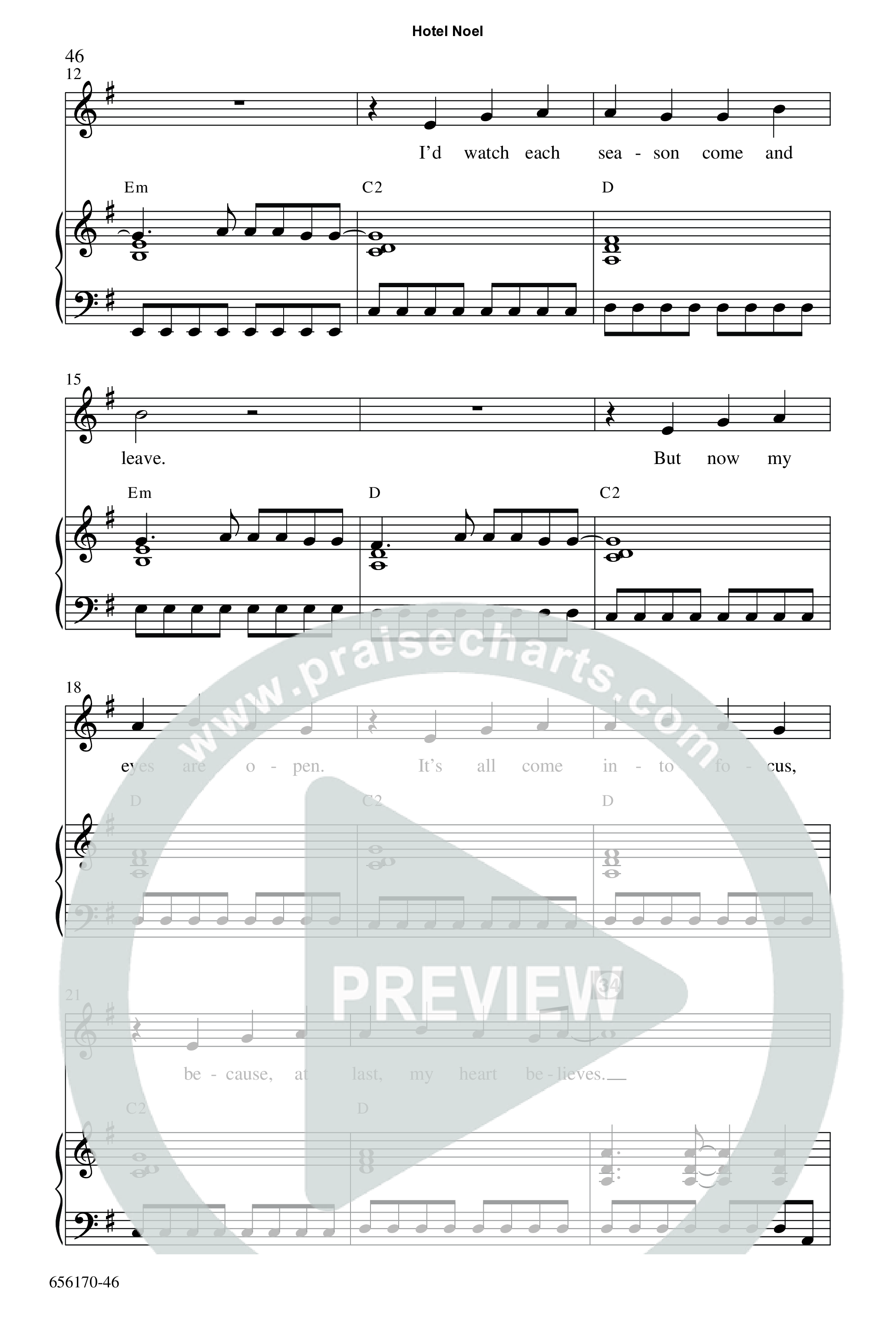 Hotel Noel (7 Song Choral Collection) Song 6 (Piano SATB) (WordKidz)