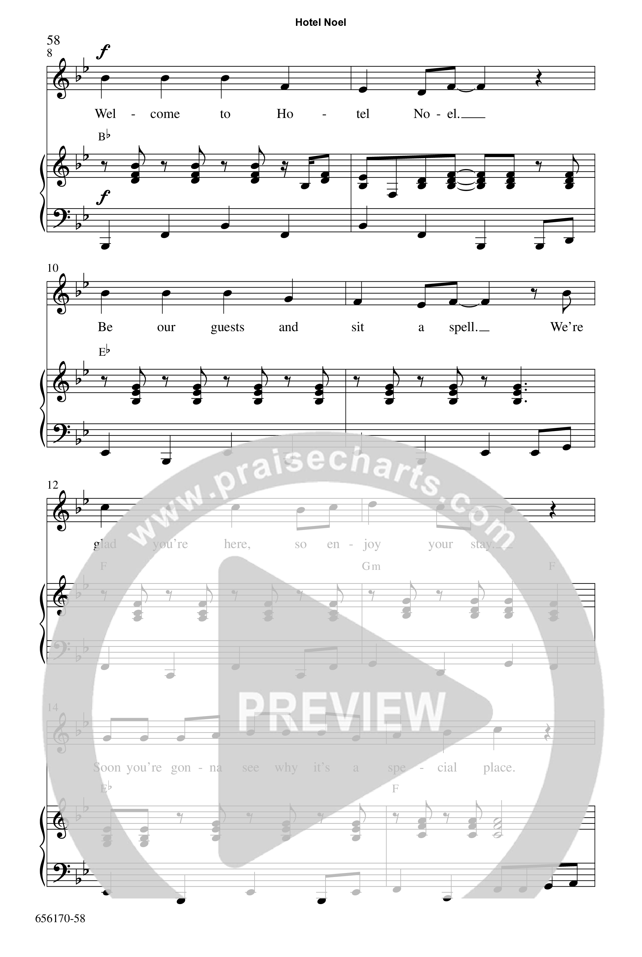 Hotel Noel (7 Song Choral Collection) Song 7 (Piano SATB) (WordKidz)